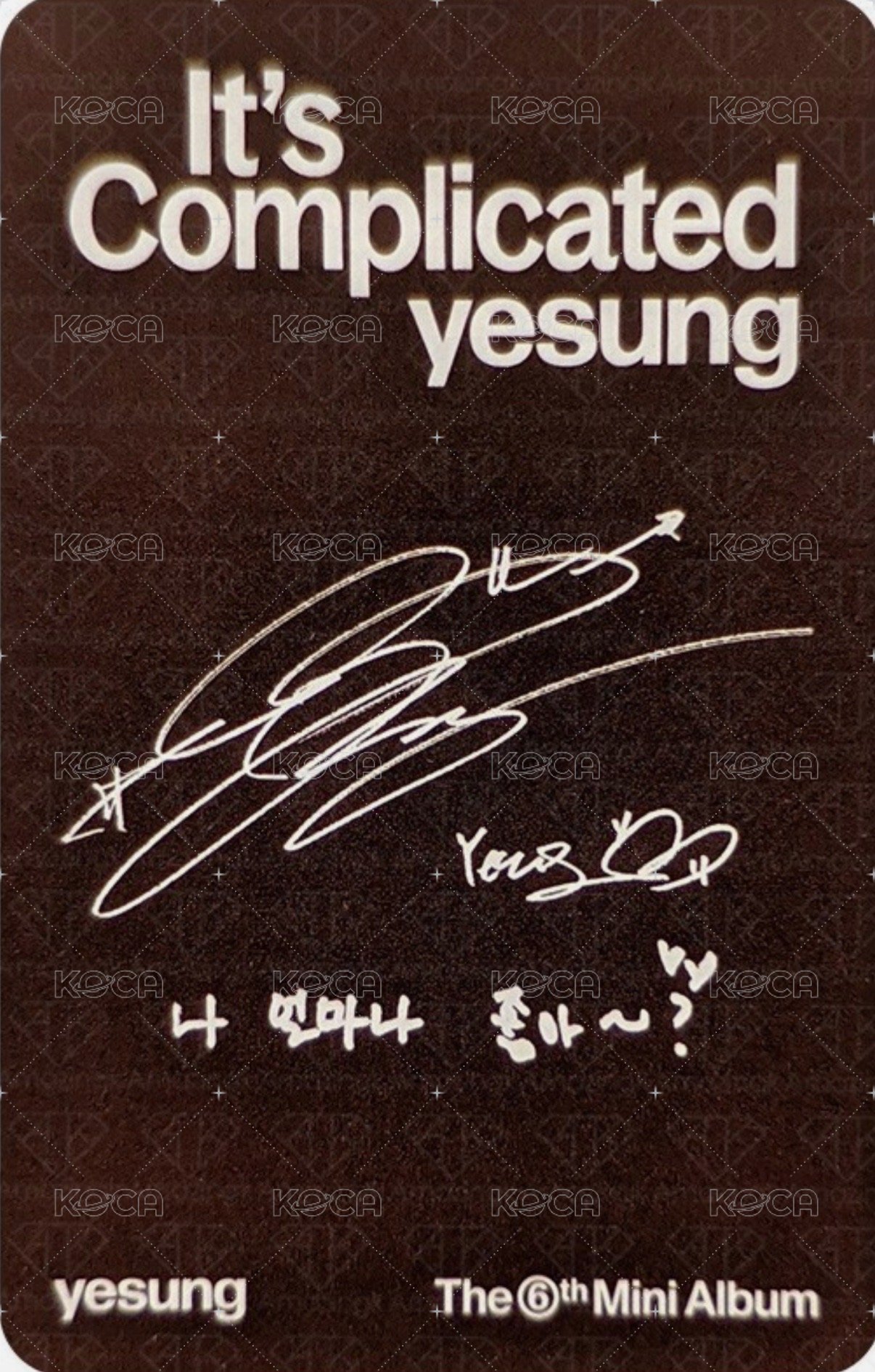 迷六 專輯卡 Special ver. 背面