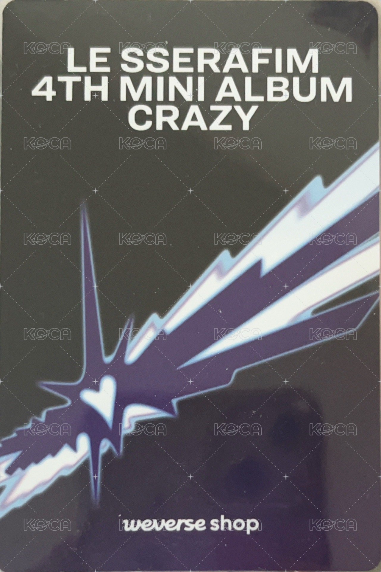 CRAZY wvs 特典卡 電子專預售特典 背面