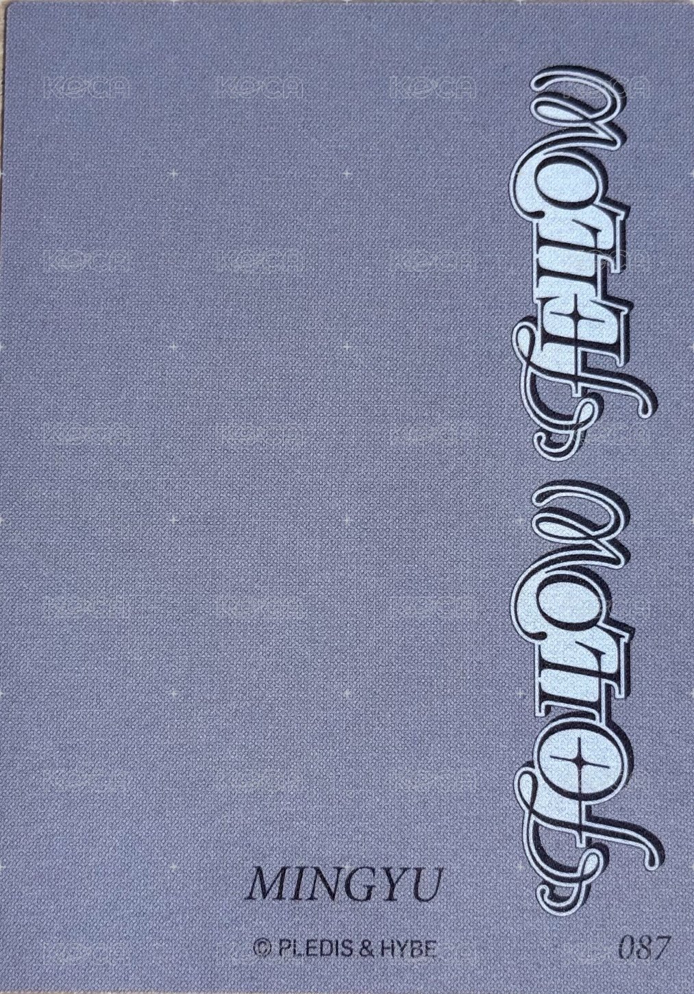 FOLLOW FELLOW 隨機卡  背面