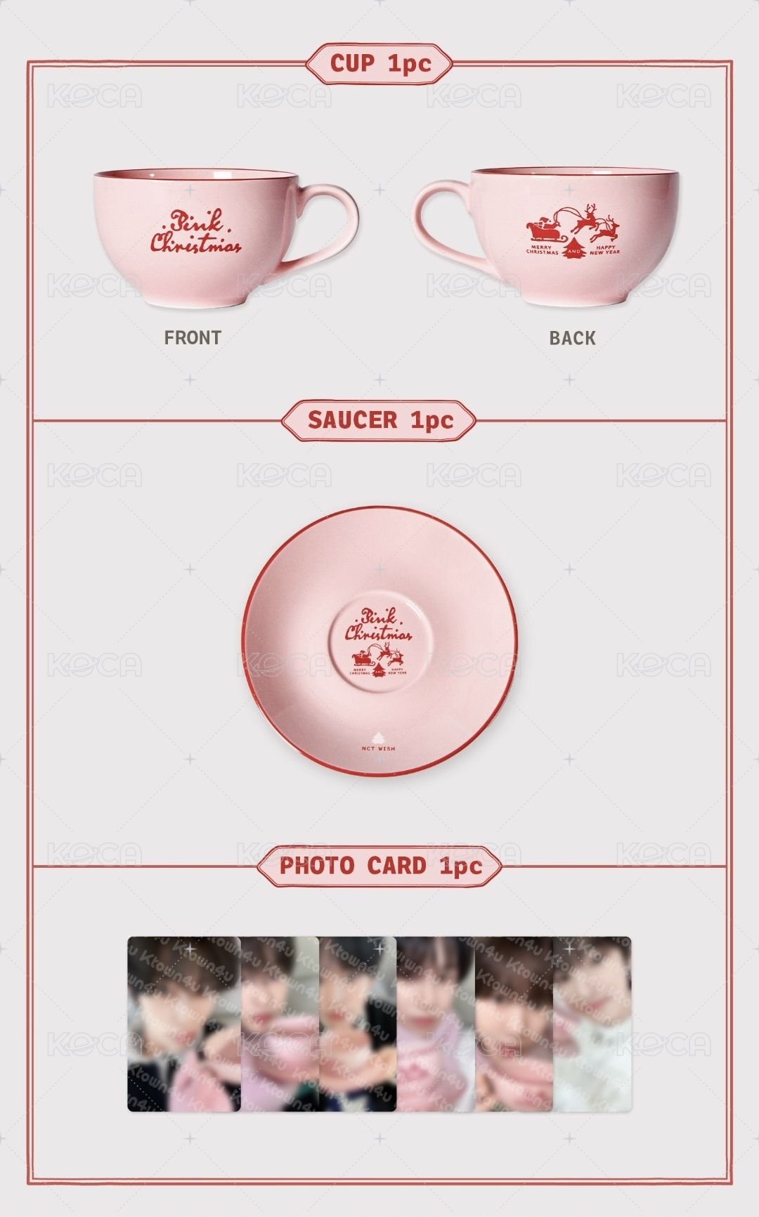 粉紅聖誕馬克杯組