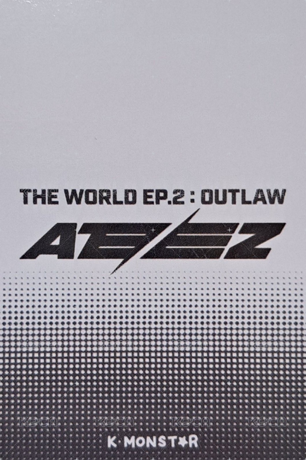 OUTLAW km 簽售卡 臺灣線下簽售 背面