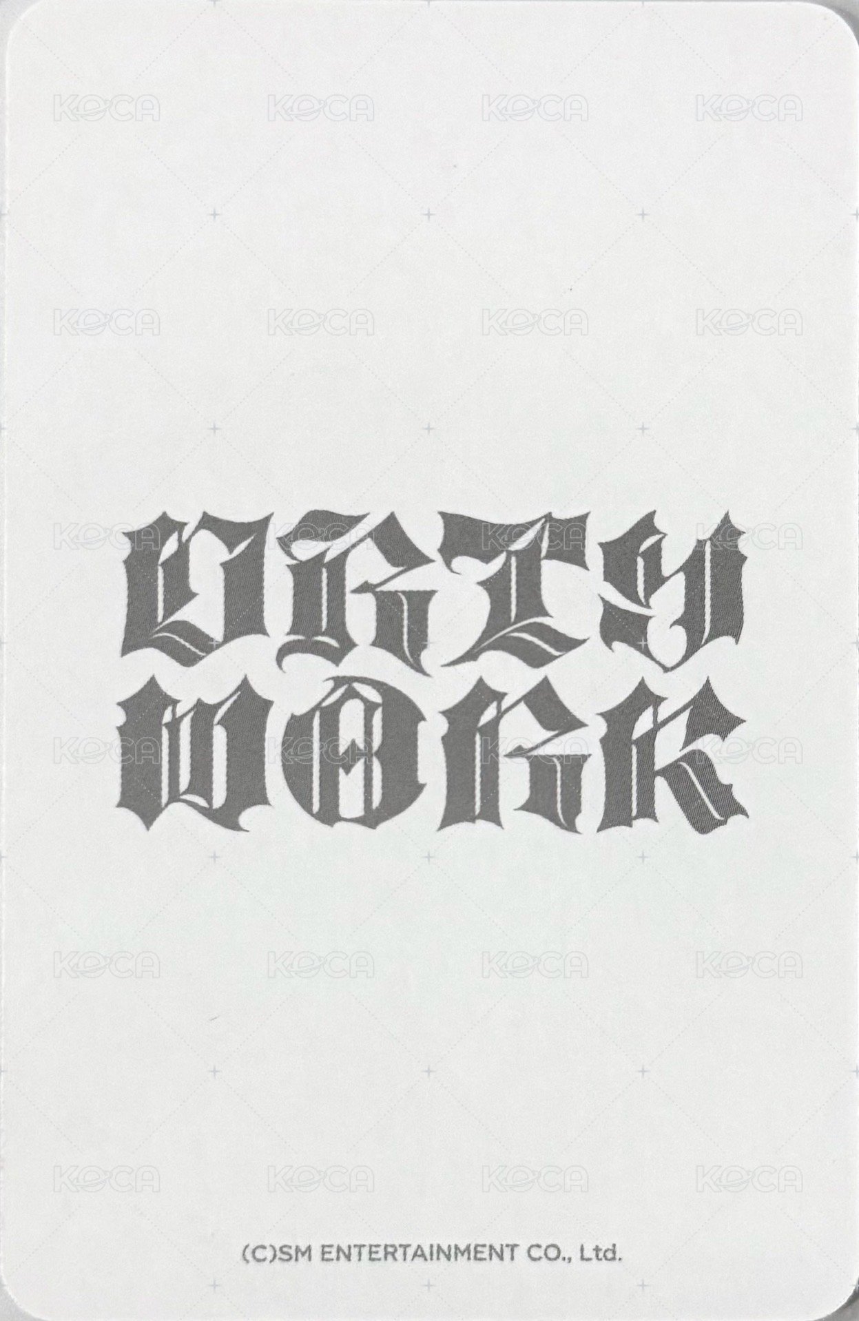 Dirty Work 周邊卡 快閃衣服冬 背面