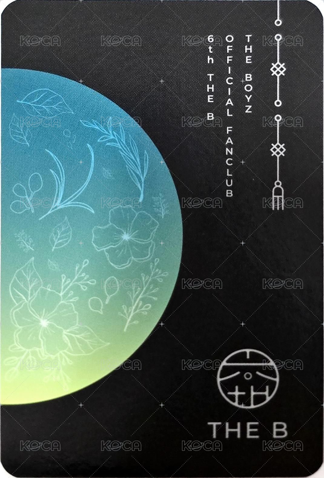 THE BOYZ OFFICIAL FANCLUB [THE B] 67| 會員禮卡  背面