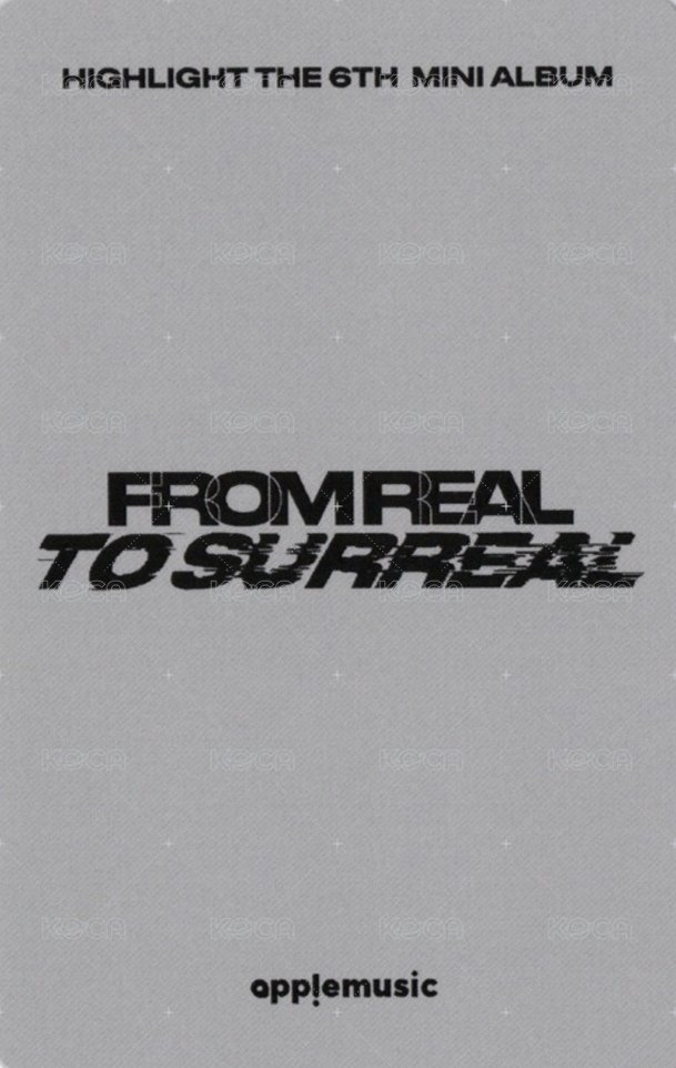 From Real to Surreal am 特典卡 預售 背面