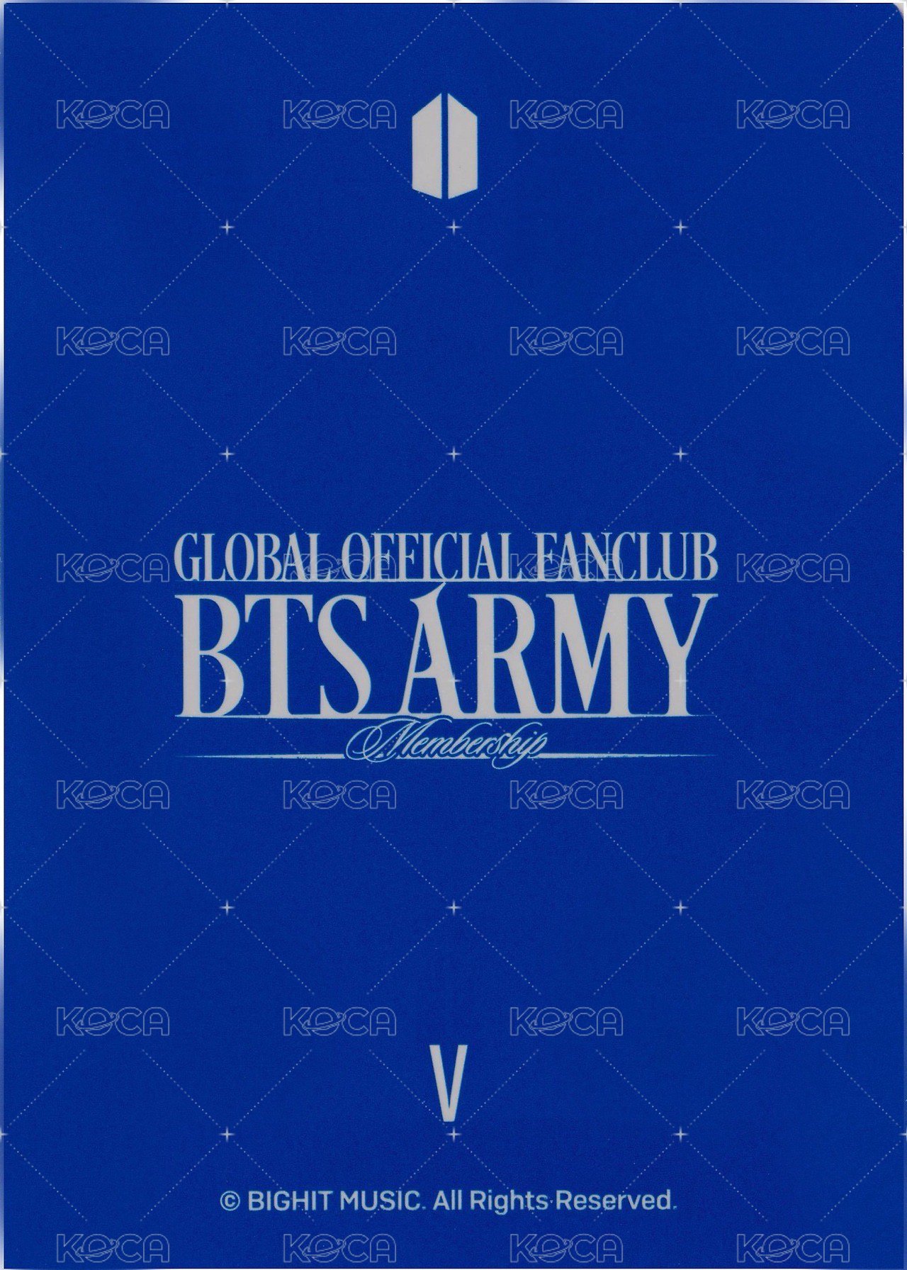 ARMY 會員禮卡 11th 背面