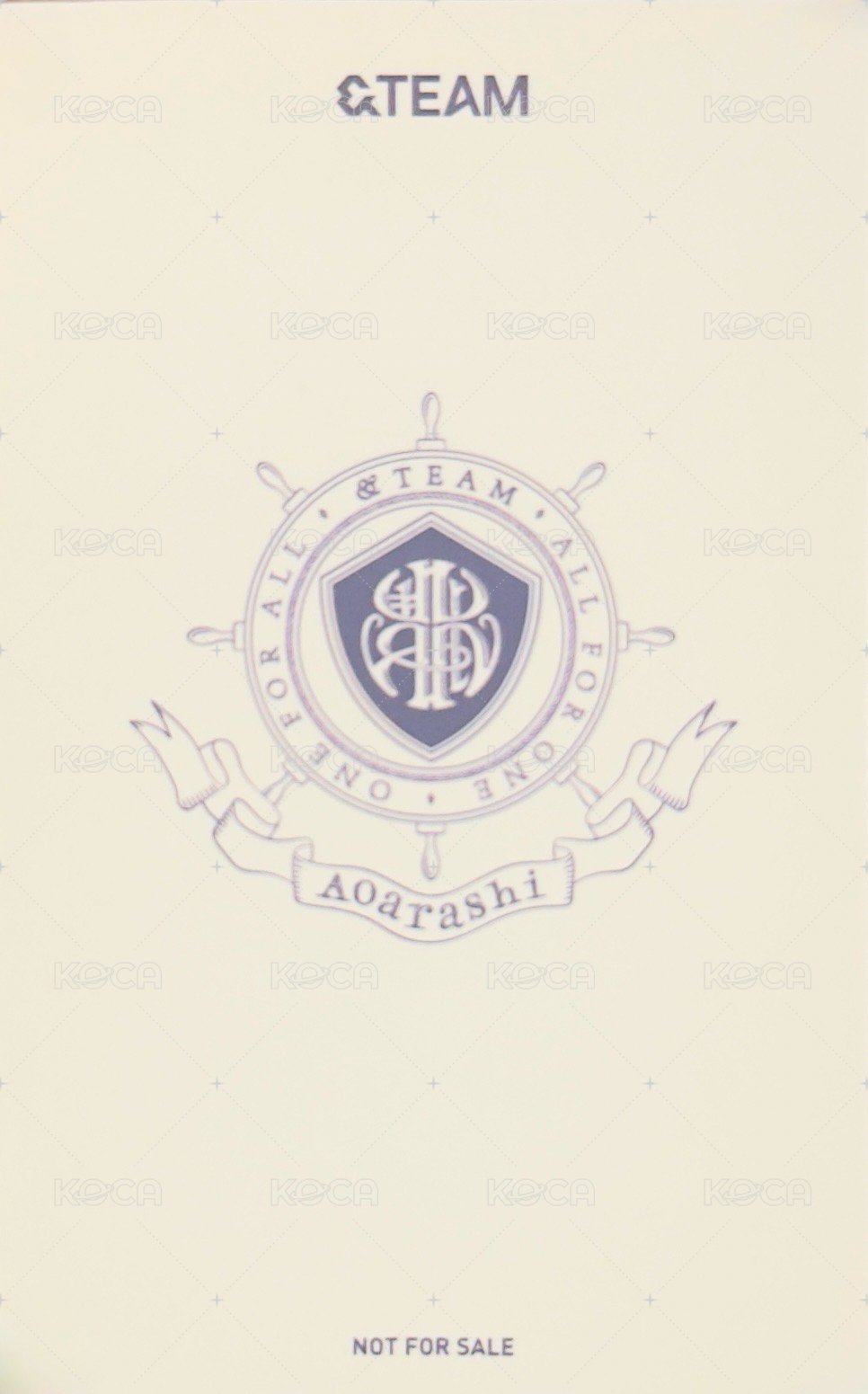 青嵐 (Aoarashi) 塔店 幸運卡  背面