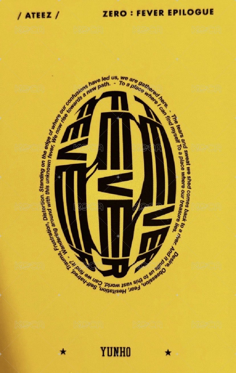 ZERO : FEVER PLATFORM ver. 專輯卡 PLATFORM Z ver. 背面