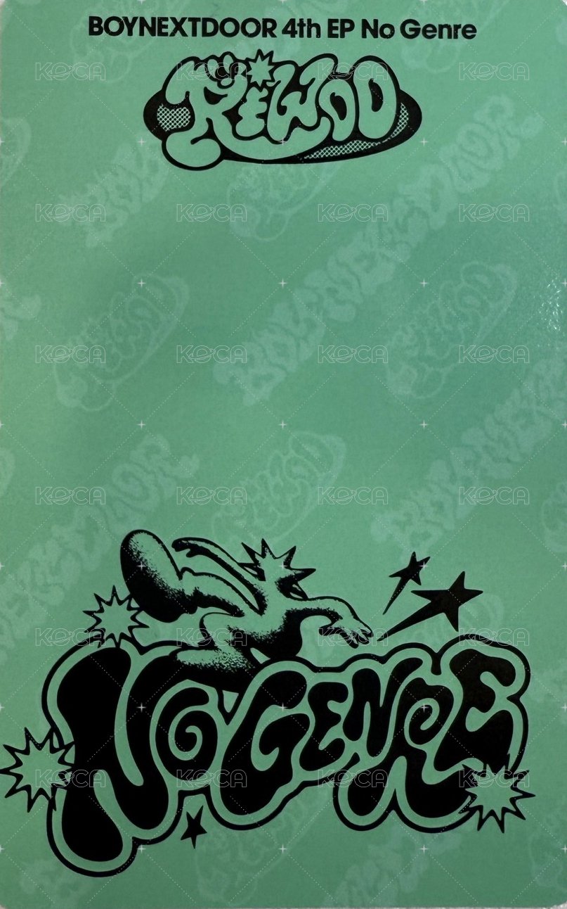 No Genre 日咖 單封 特典卡 2 背面