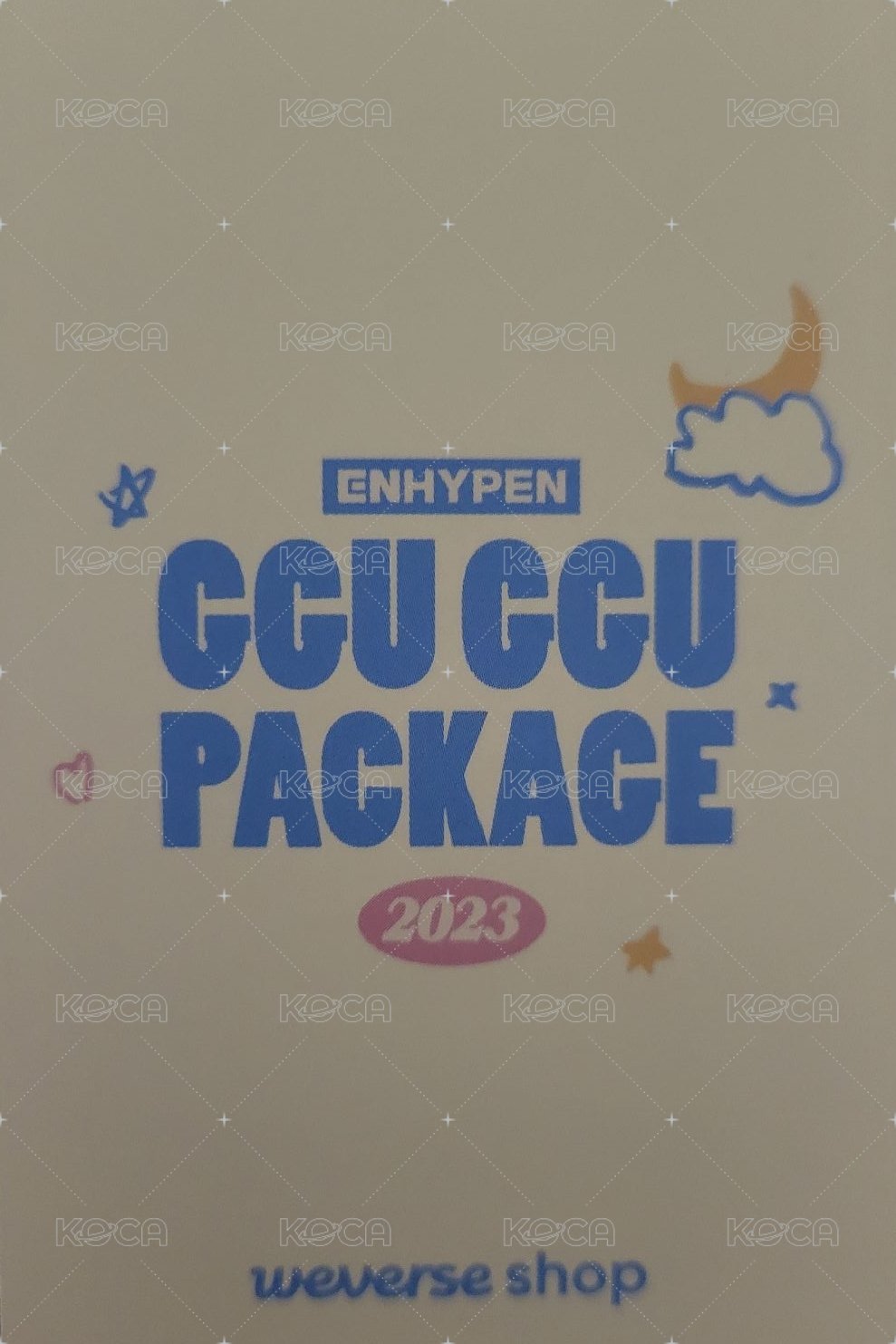 2023咕咕盒 生寫真 23咕咕盒預售禮 背面