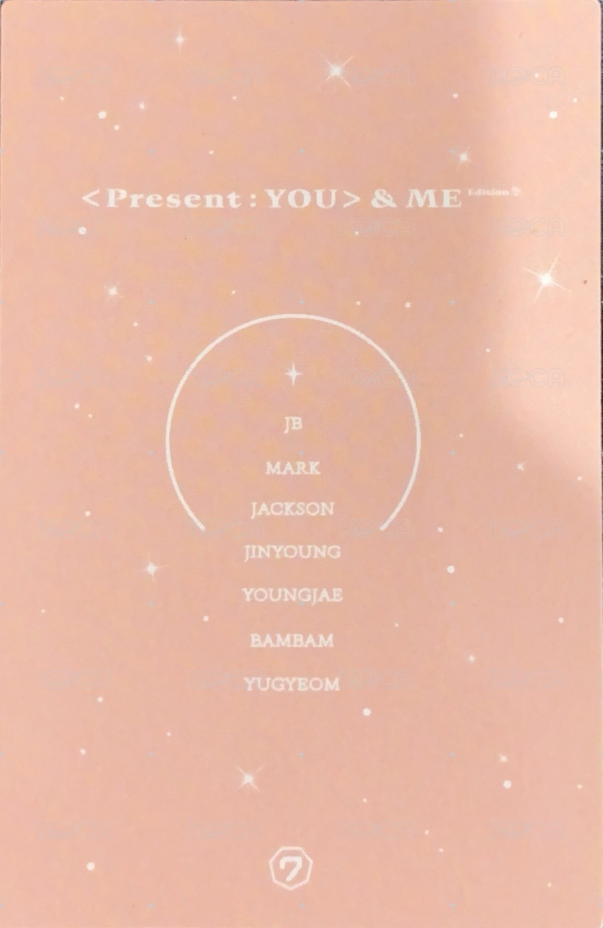 &ME Edition 專輯卡  背面