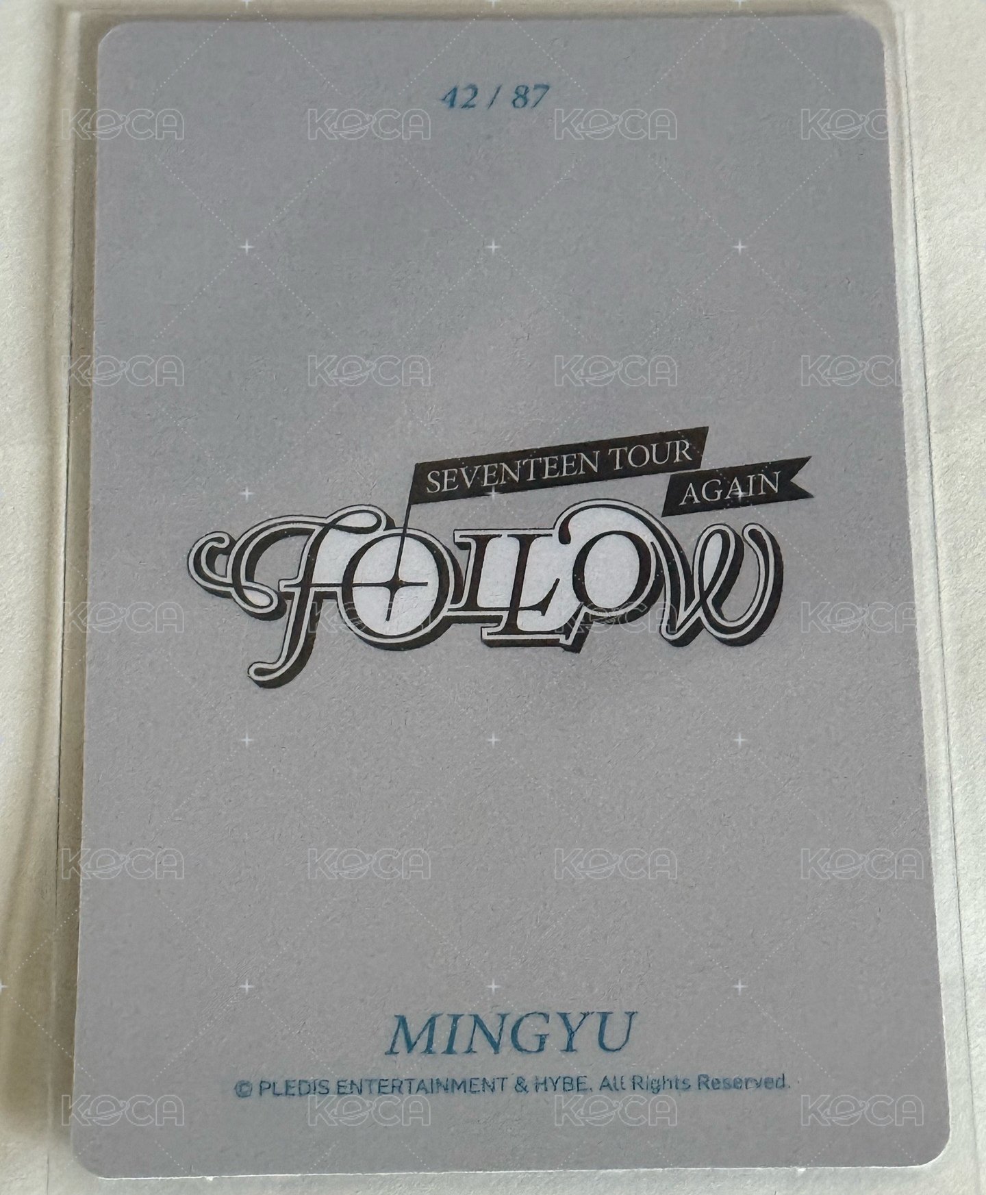 FOLLOW AGAIN 隨機卡  背面