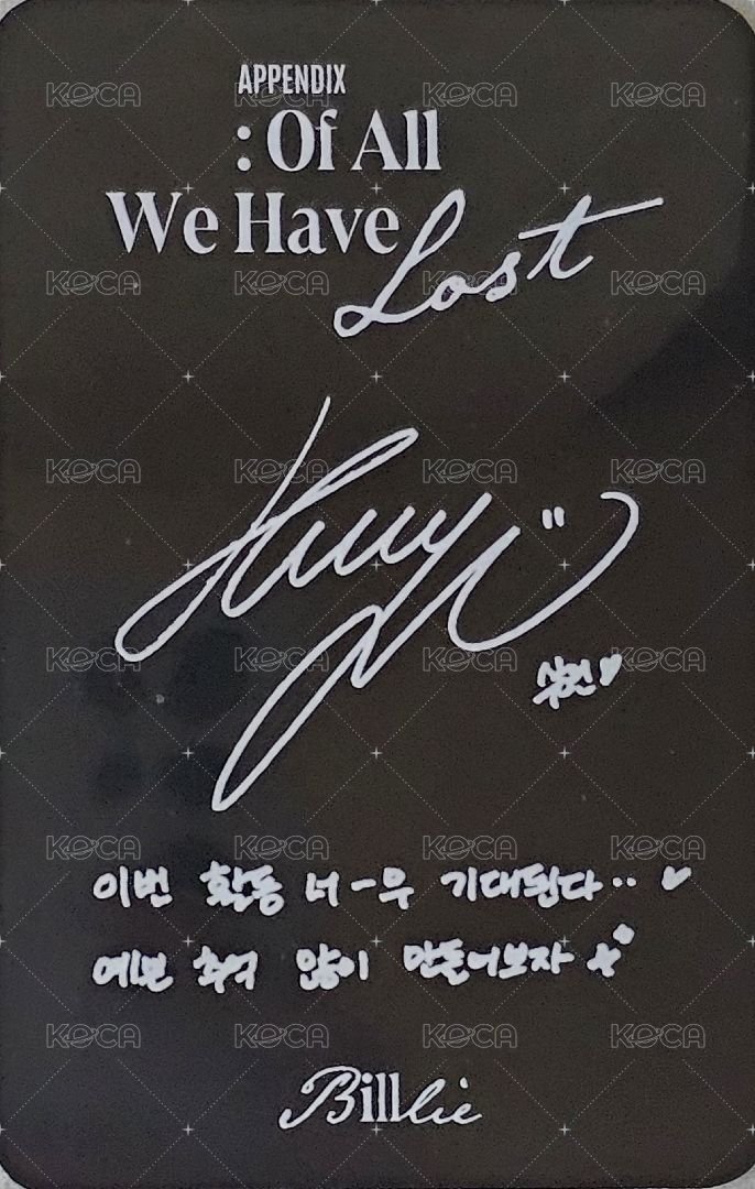 迷你五 專輯卡  背面