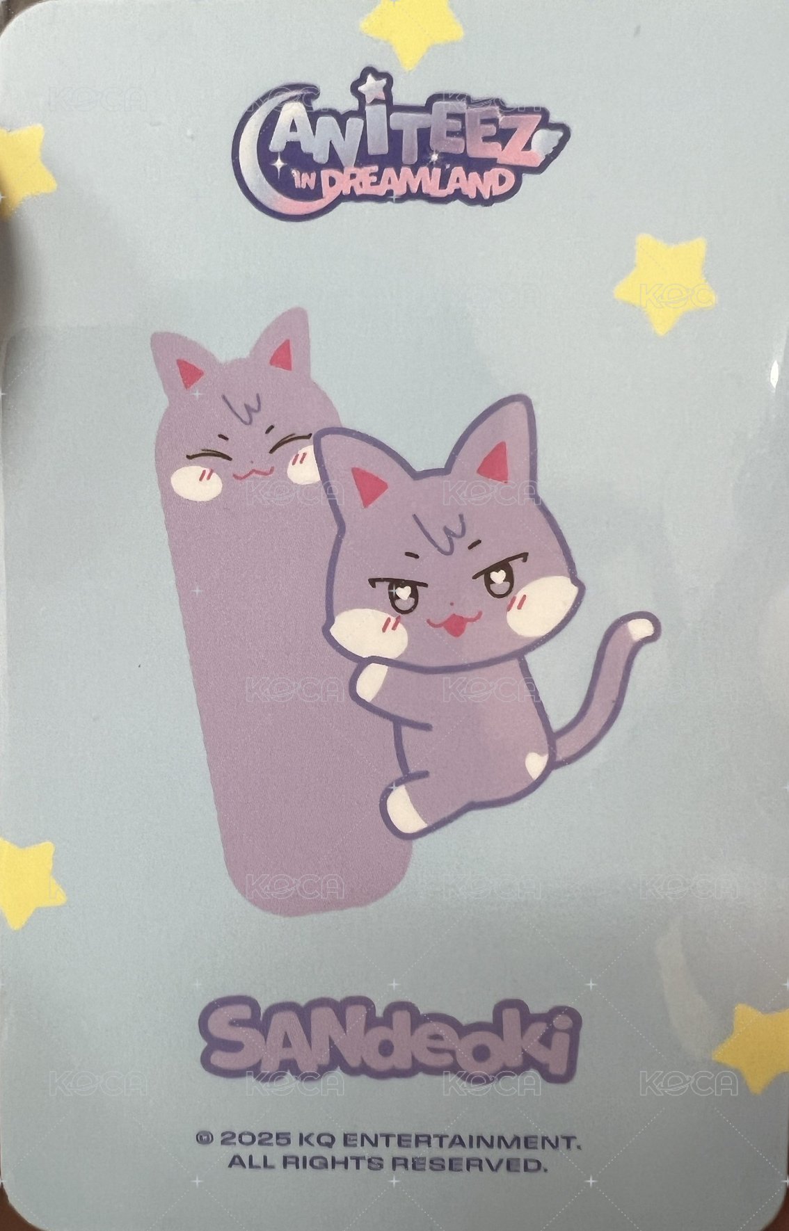 ANITEEZ IN DREAMLAND 周邊卡 長條抱枕卡 背面