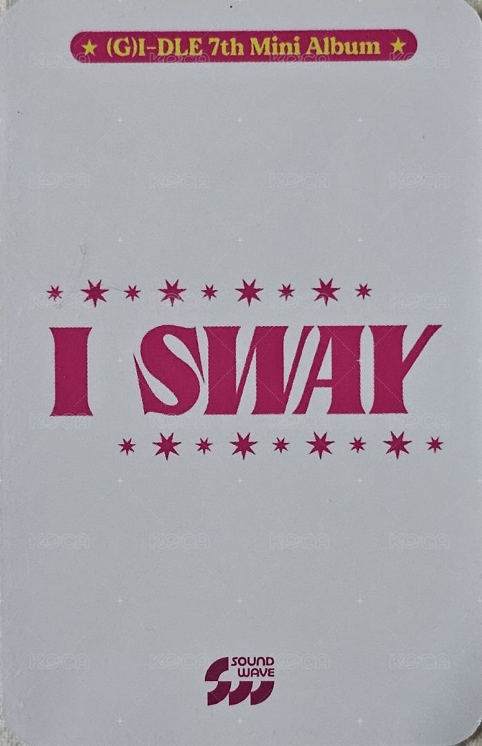 I SWAY sw 1.0 特典卡  背面