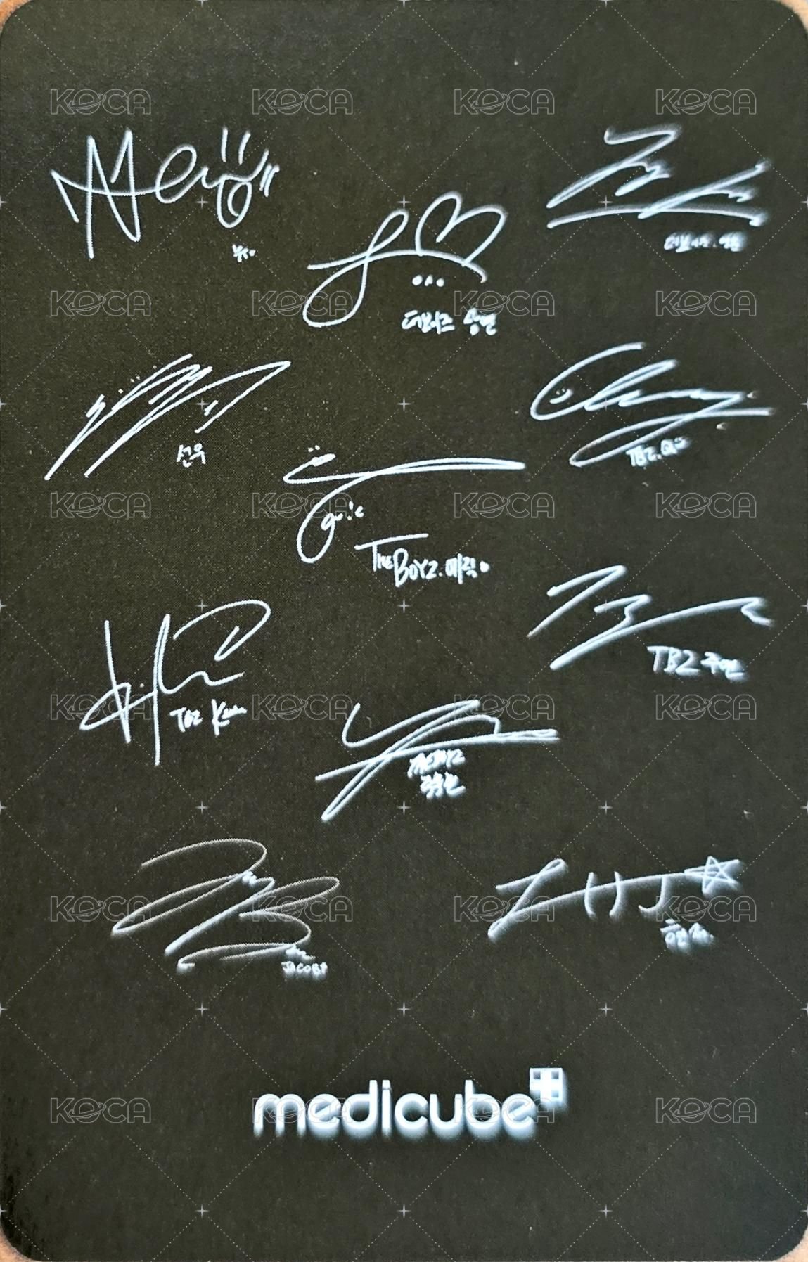 medicube japan 代言卡  背面