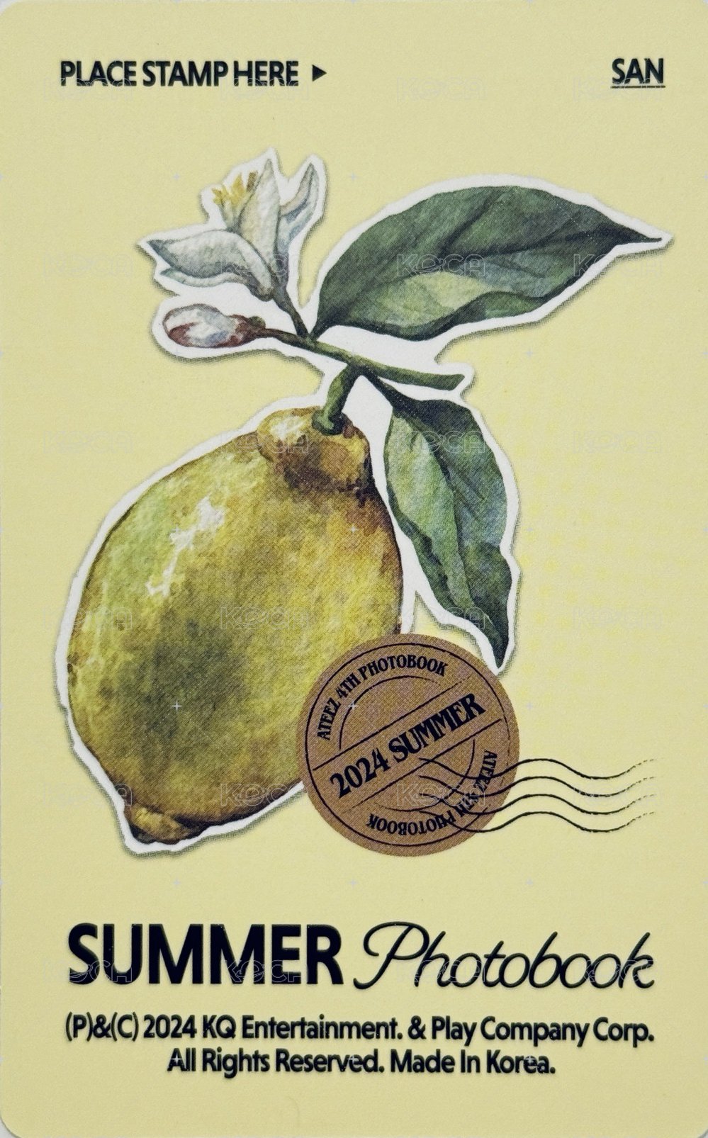 2024夏寫 KQ 特典卡  背面