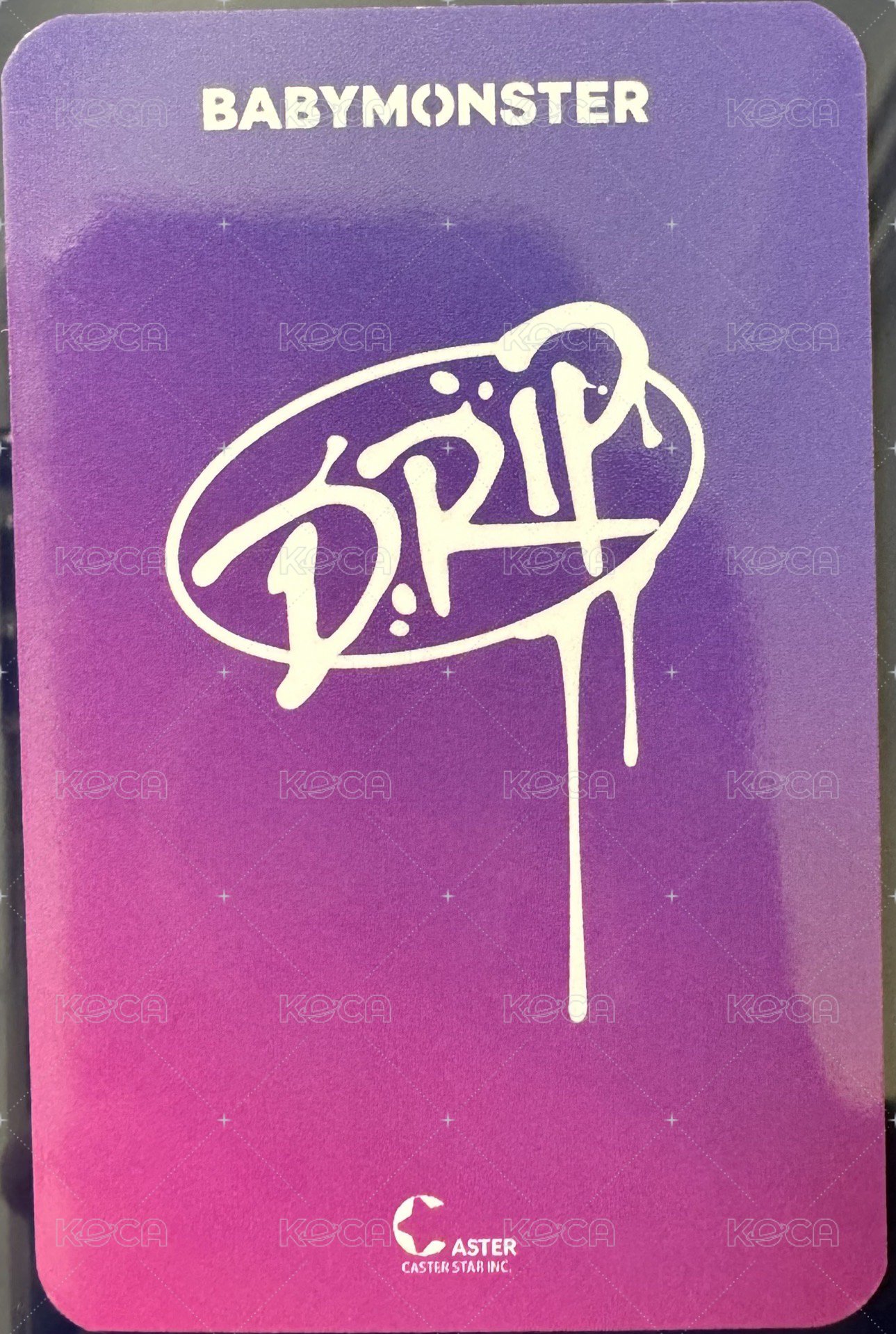 DRIP 上海深圳快閃 專輯 滿額卡  背面