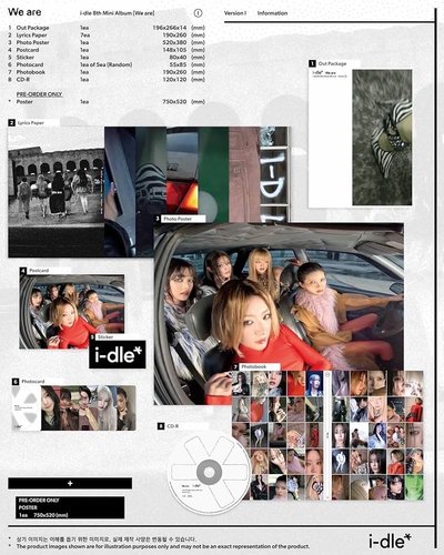 I-dle 迷8專 We are Jewel/I/We ver. 「無專卡」 全帶250附官方海報