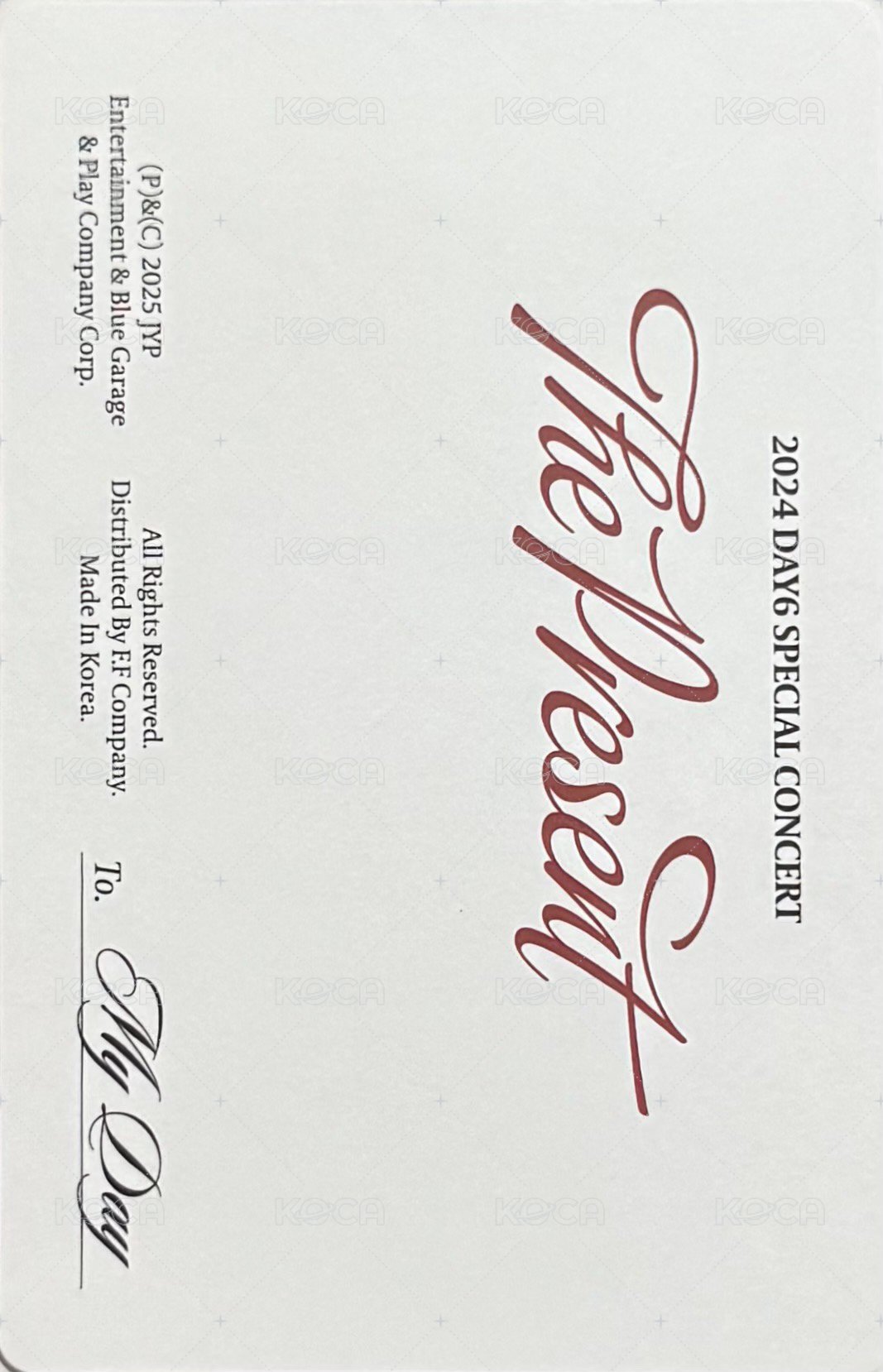 24聖誕控 寫真書 周邊卡 團卡 背面