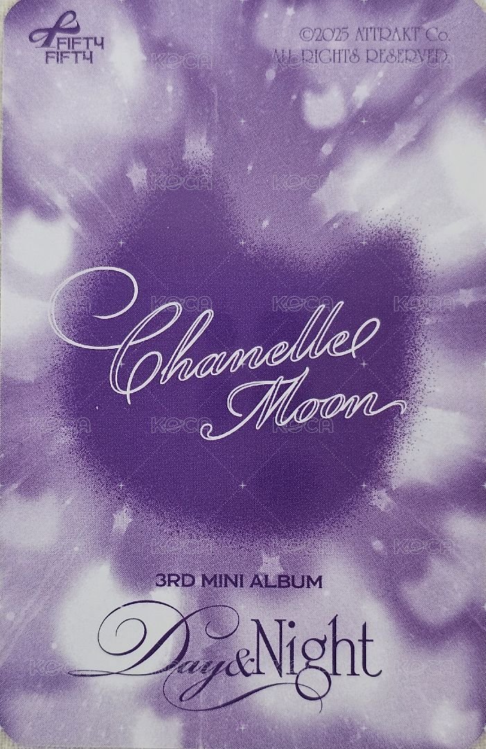 Day & Night 專輯卡 Day&Night 專卡 - Night ver  背面
