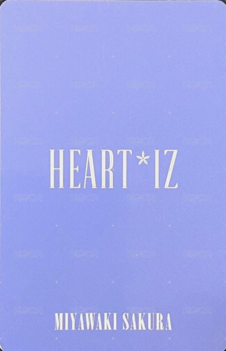 HEART*IZ 專輯卡  背面