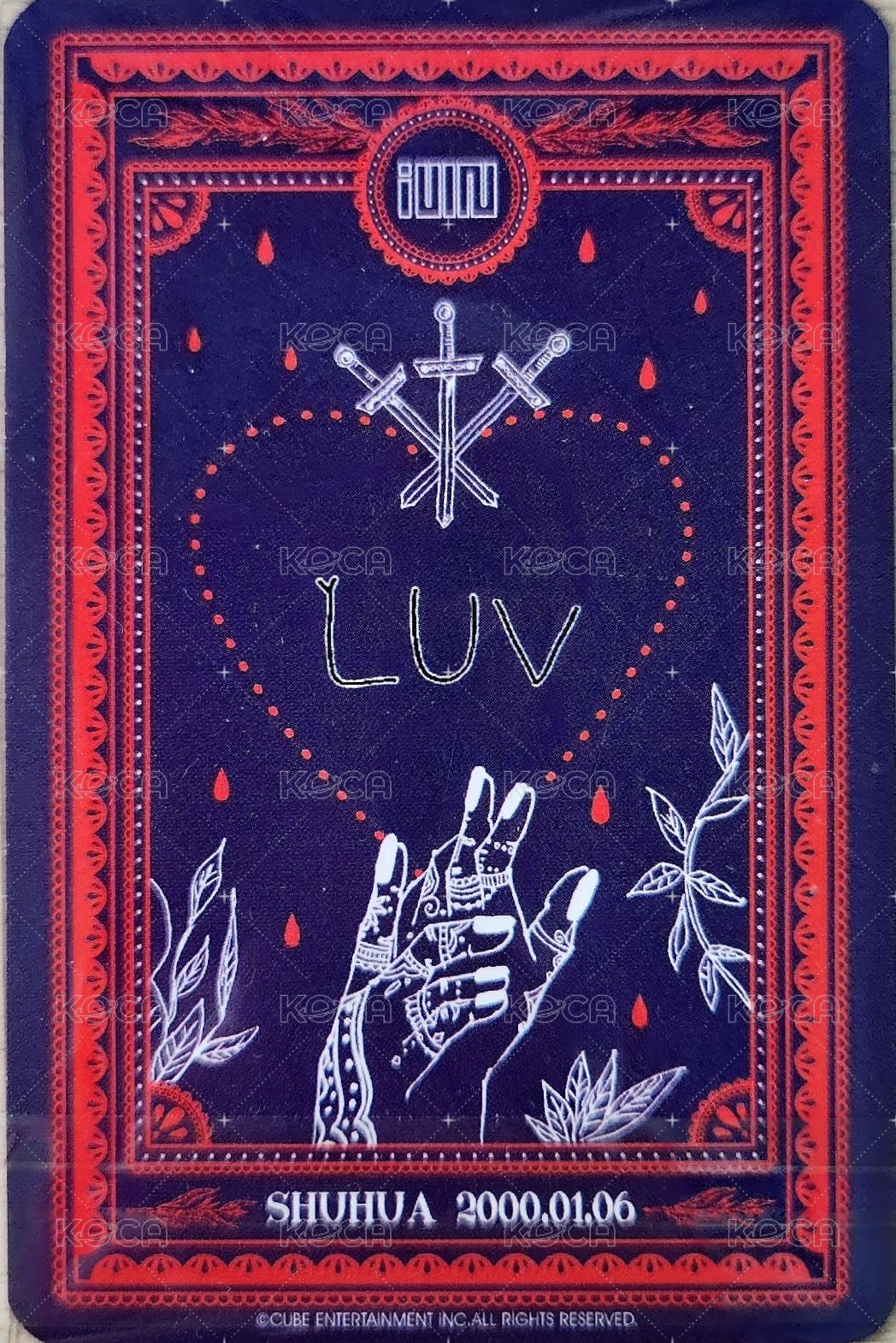 HANN 打歌卡  背面