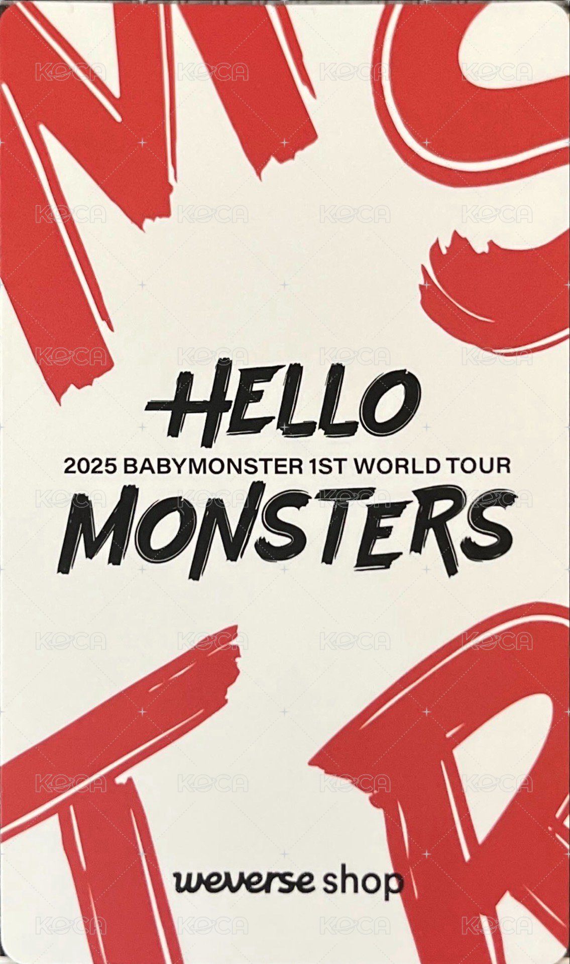 25世巡 首爾展位 入場卡 / 場限卡 ver.A 背面