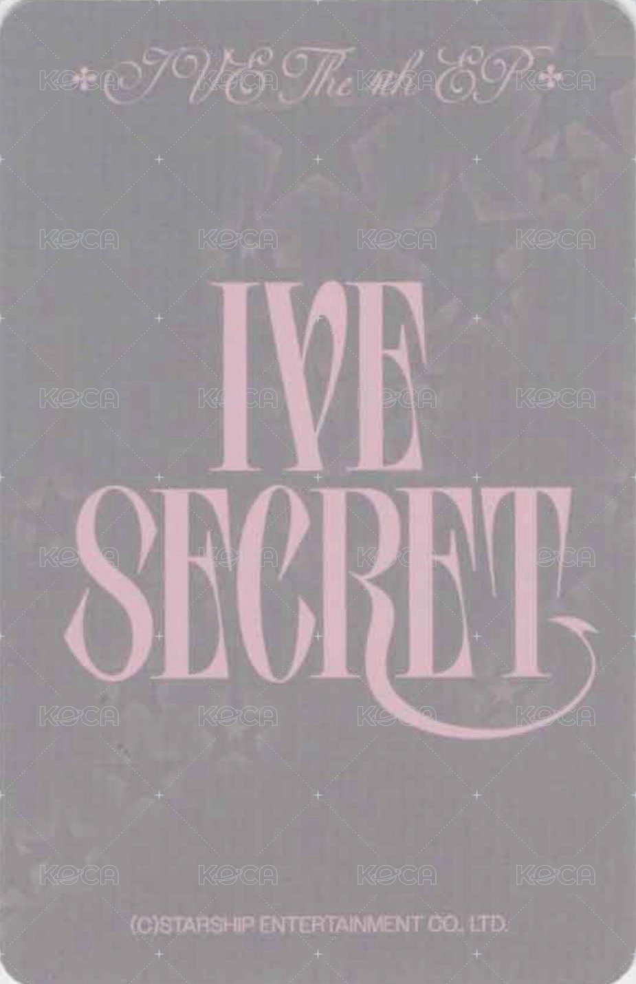 IVE SECRET 船特 特別版 特典卡  背面