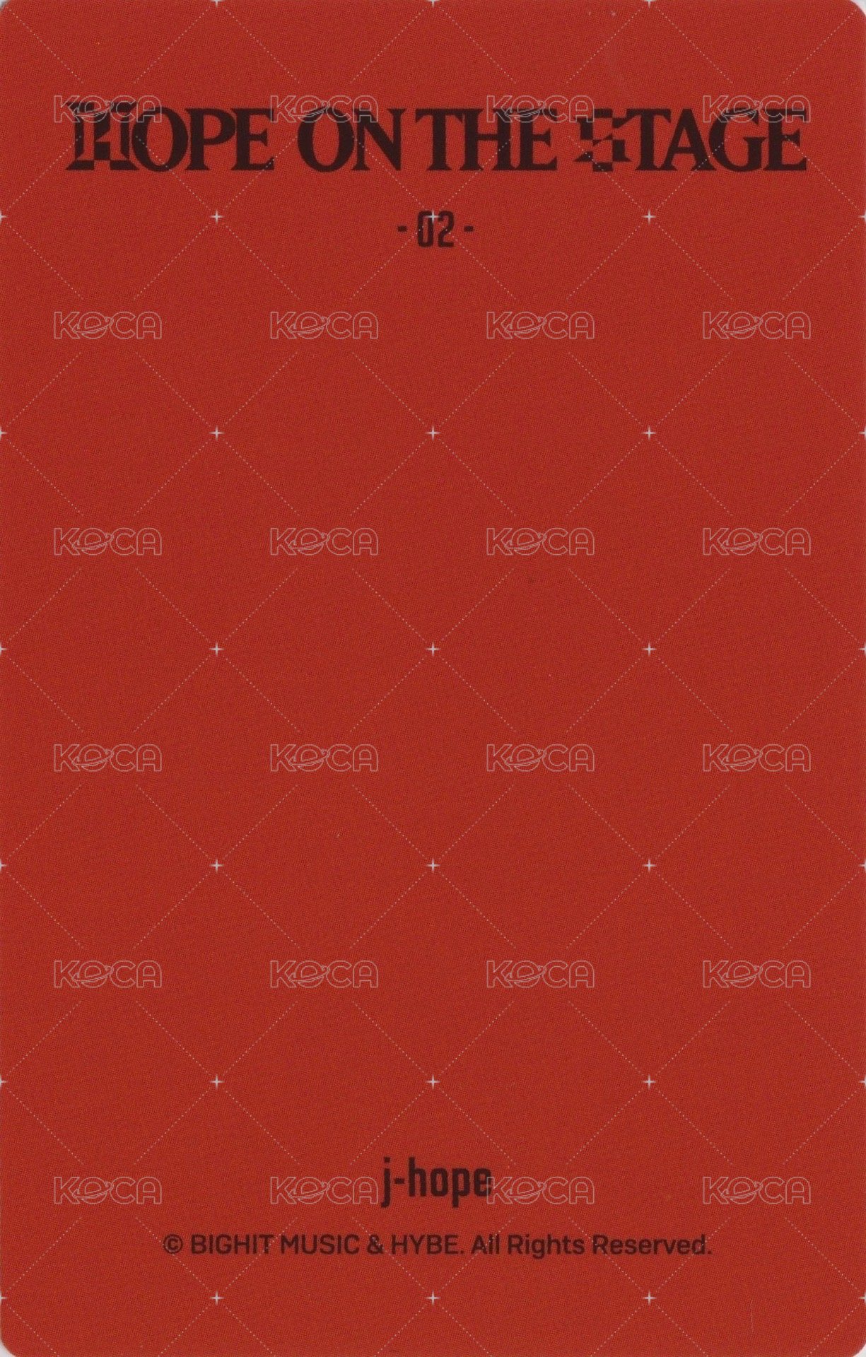 HOTS Tour 周邊卡 A版(2/6) 背面