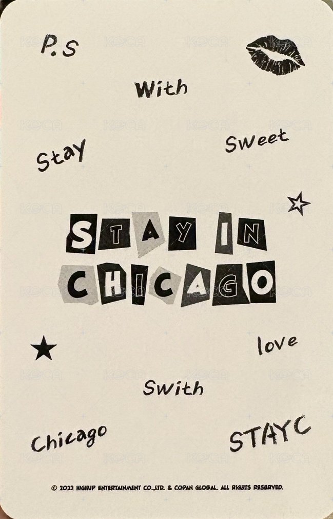 芝加哥 快閃 周邊卡 07莎 背面