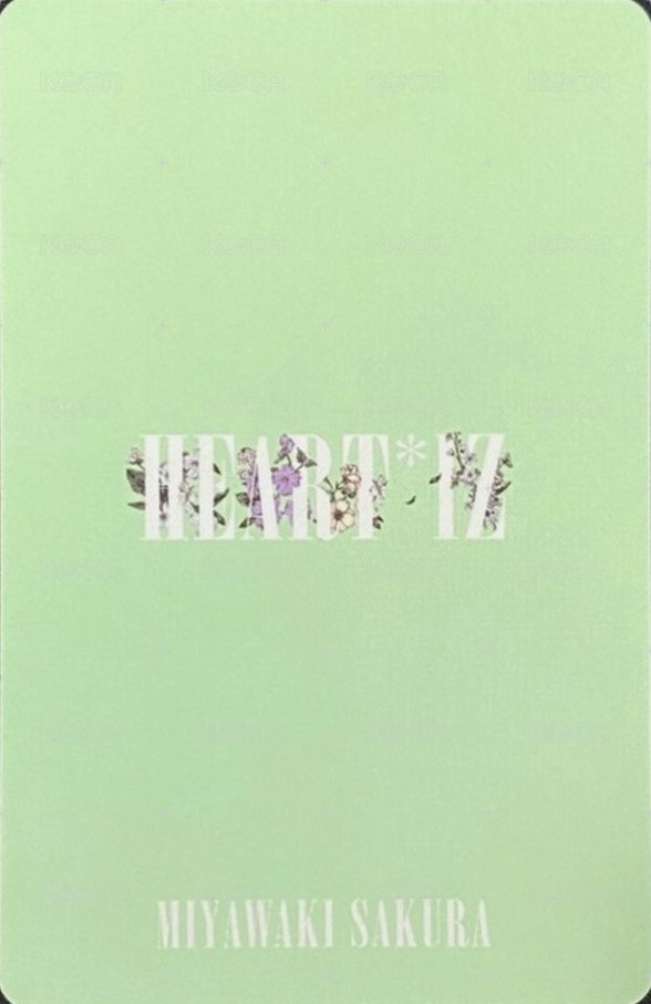 HEART*IZ 專輯卡  背面