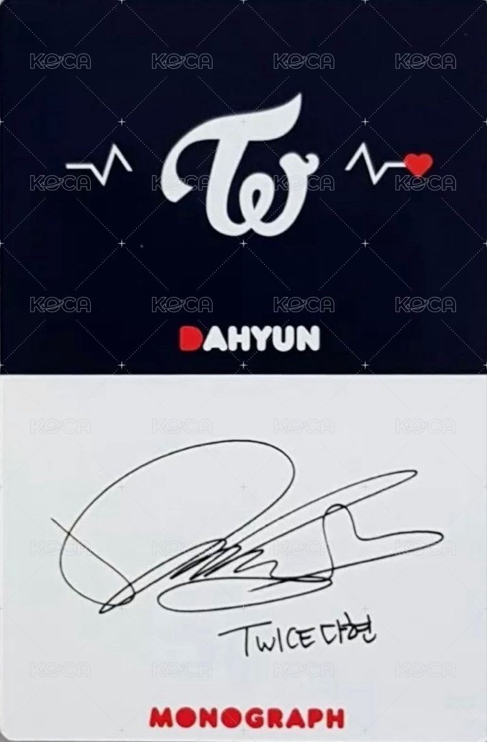 迷四 周邊卡 TWICE 多賢  花絮小卡 背面