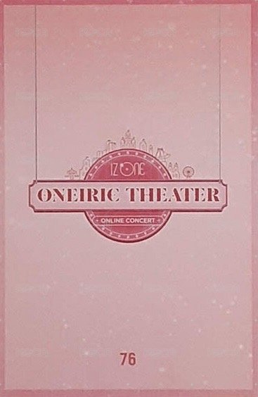 2020 線上演唱會 隨機卡 76 背面
