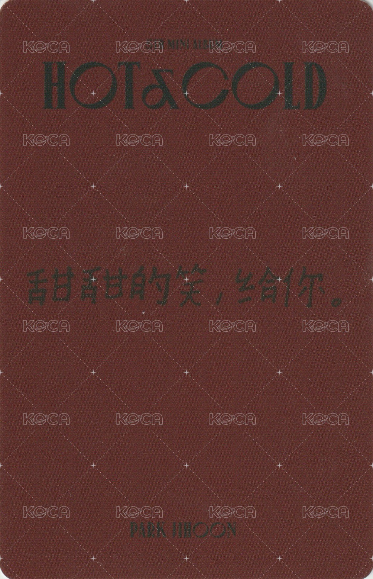 5th MINI   特典卡  背面