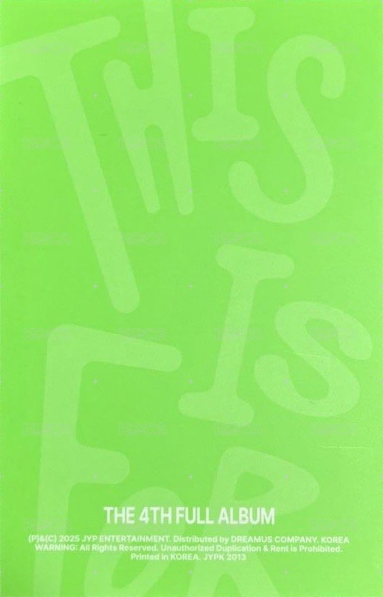 正規四 專輯卡 Polaroid ver. 綠版 背面