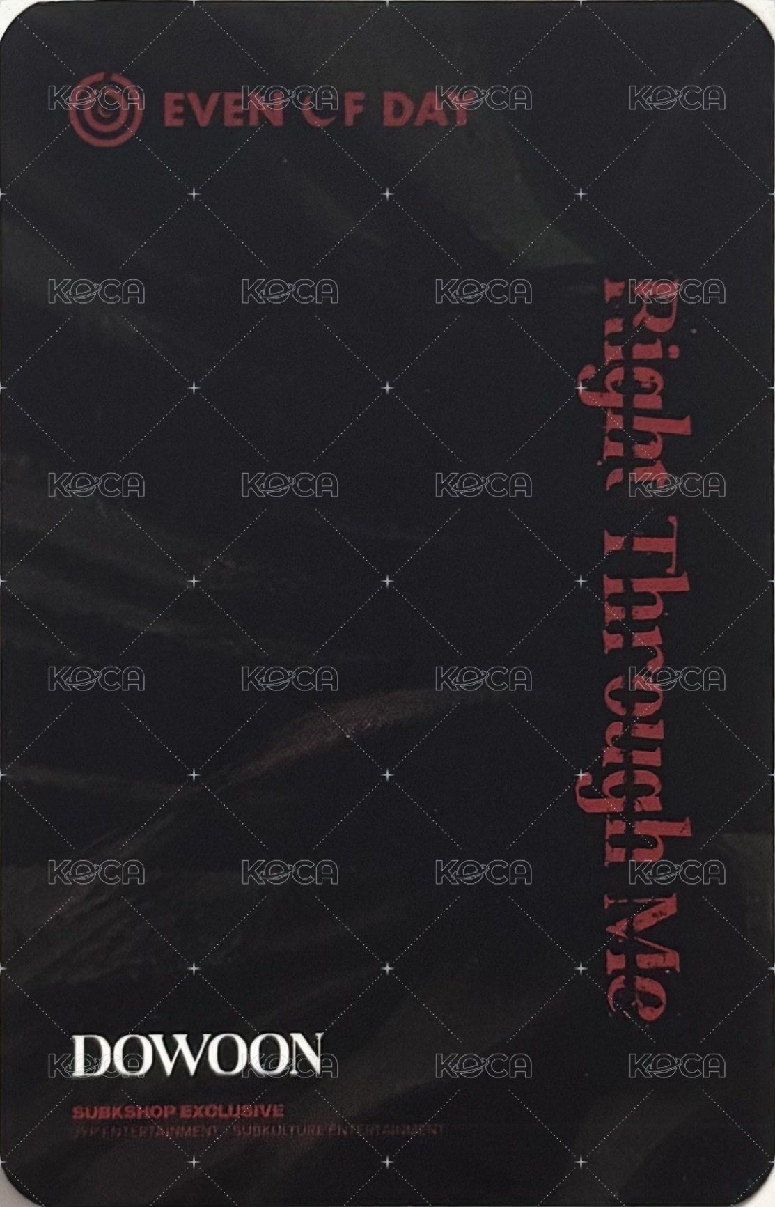 EOD 迷二 subk 特典卡  背面