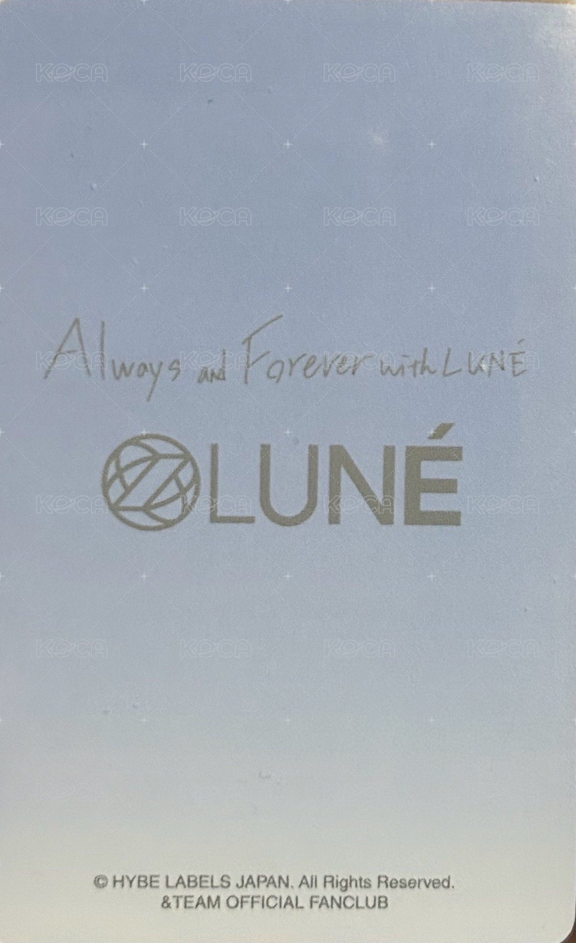 Other 會員禮卡 FC日咖續會卡 背面