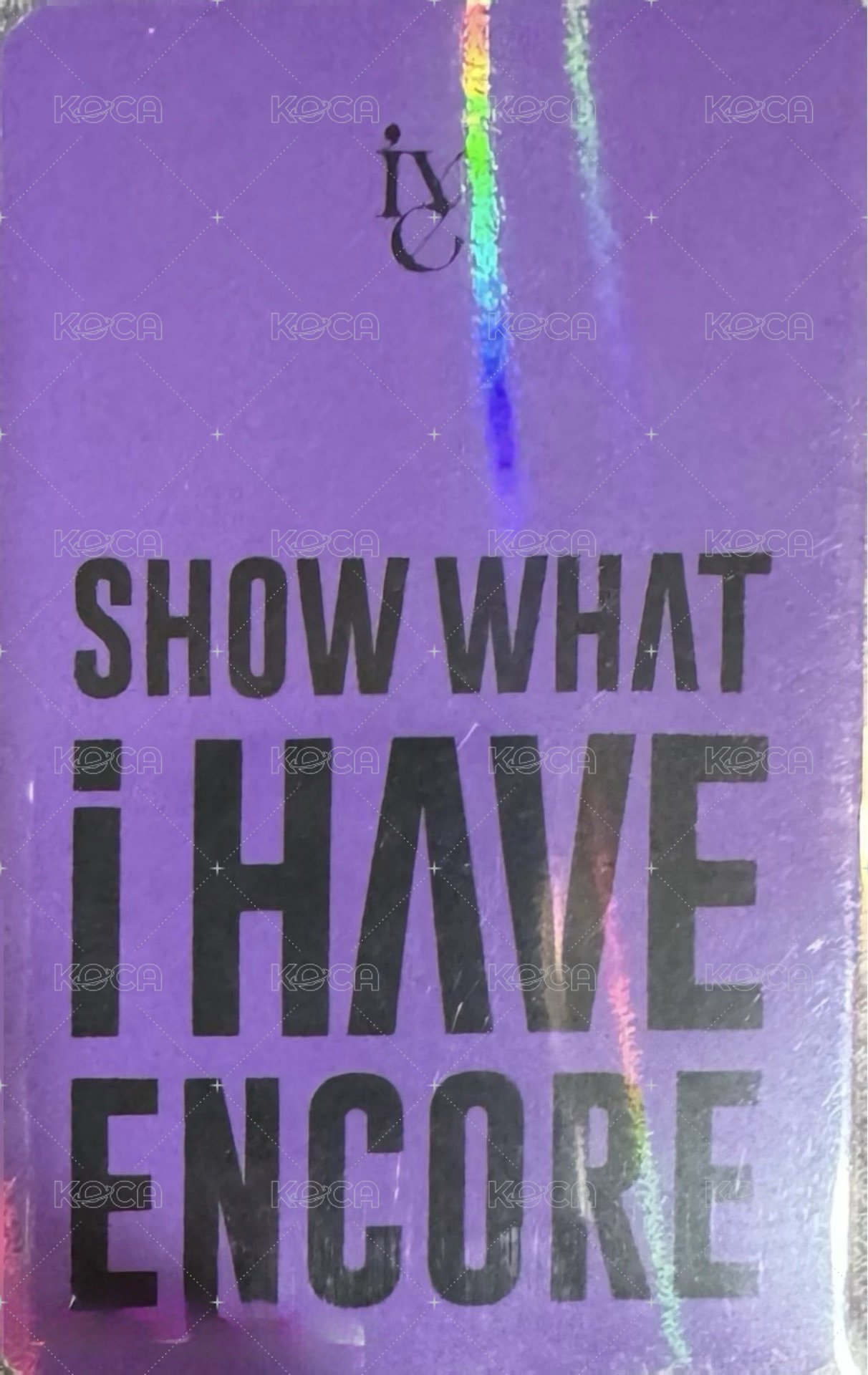 SHOW WHAT I HAVE 演唱會 DVD / CD 卡  背面