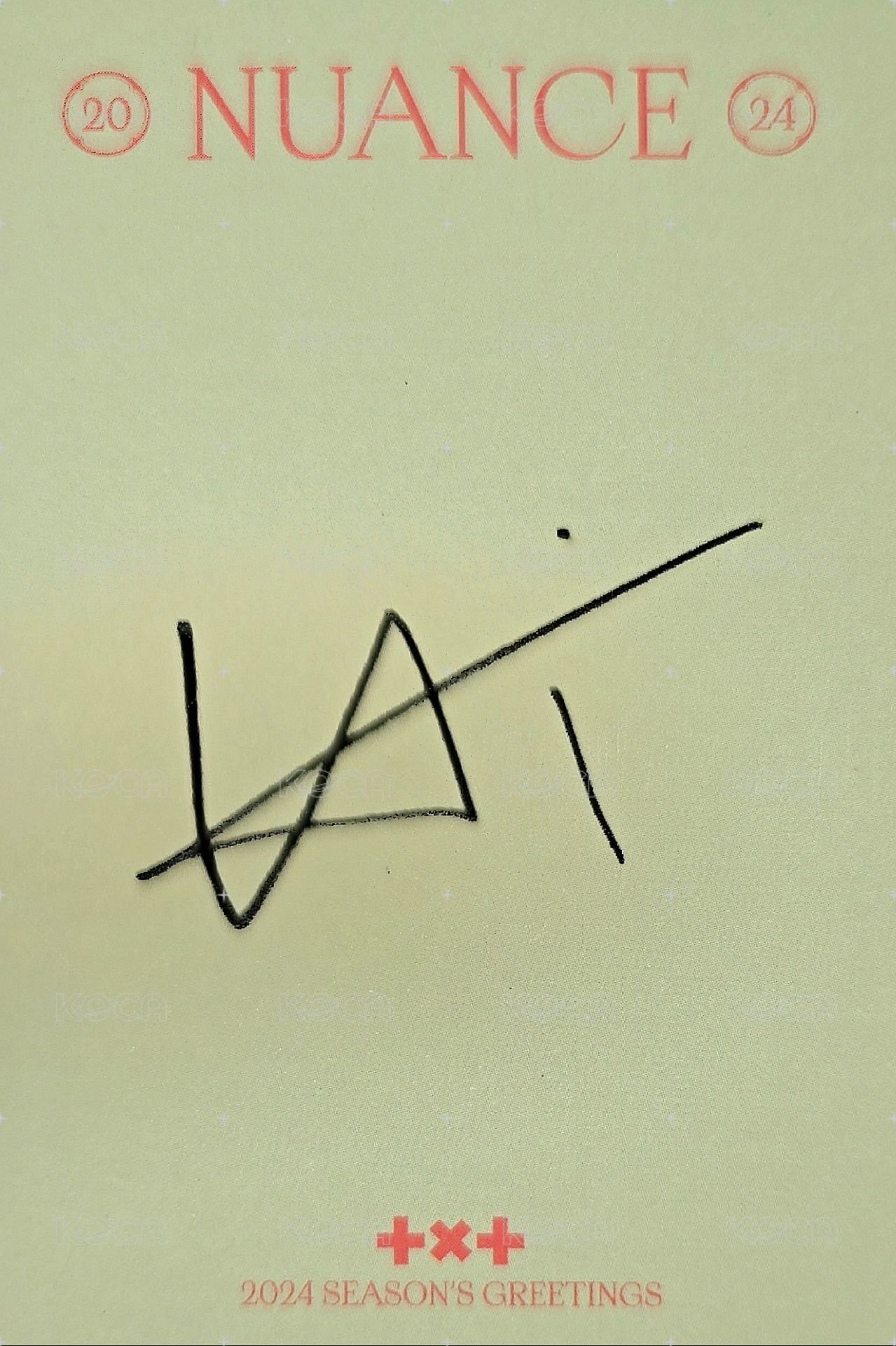 24年曆 年曆卡 卡 休寧凱 背面