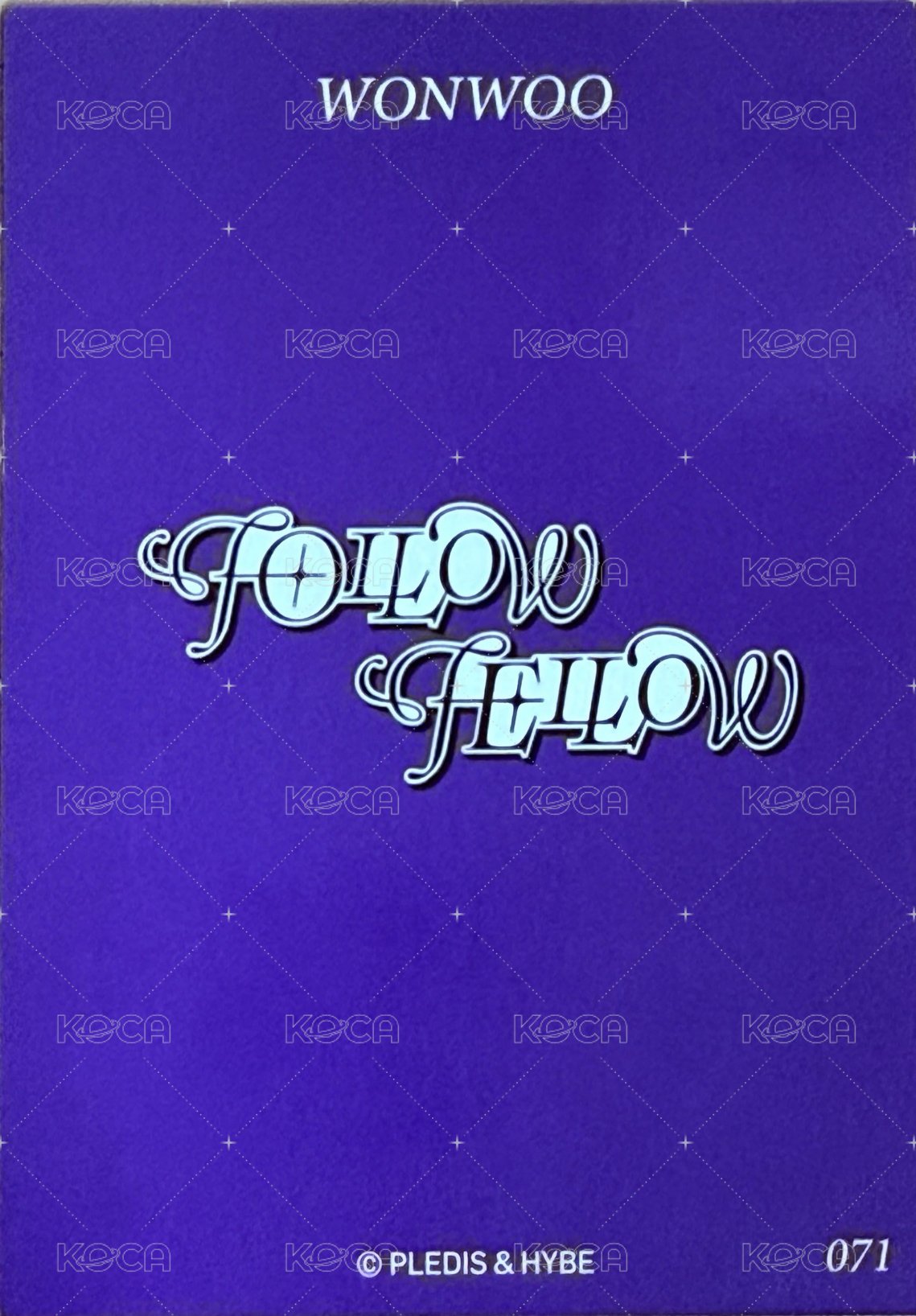 FOLLOWFELLOW 隨機卡  背面