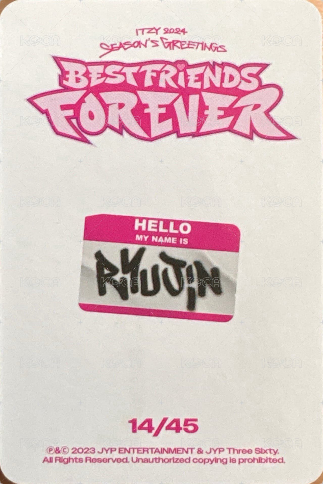 2024年曆 隨機卡  背面