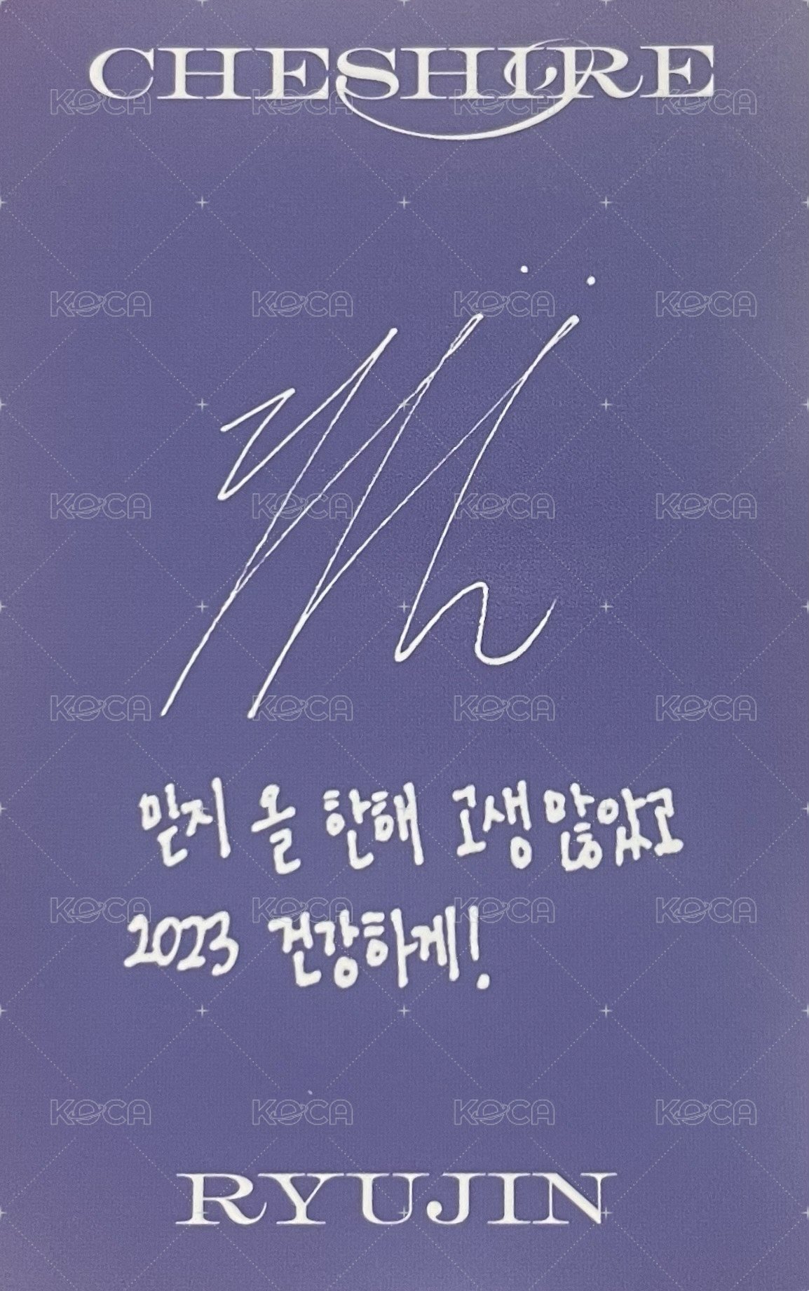 CHESHIRE mp 幸運卡  背面