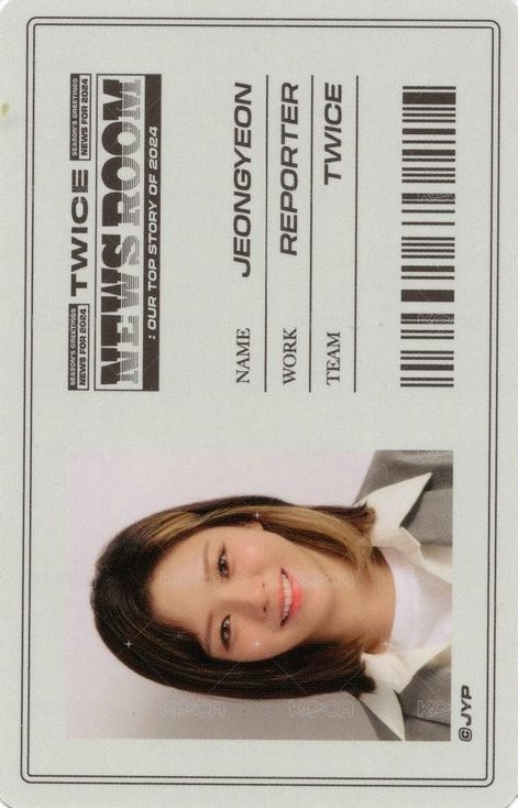 TWICE SEASON’S GREETINGS 2024 年曆卡  背面