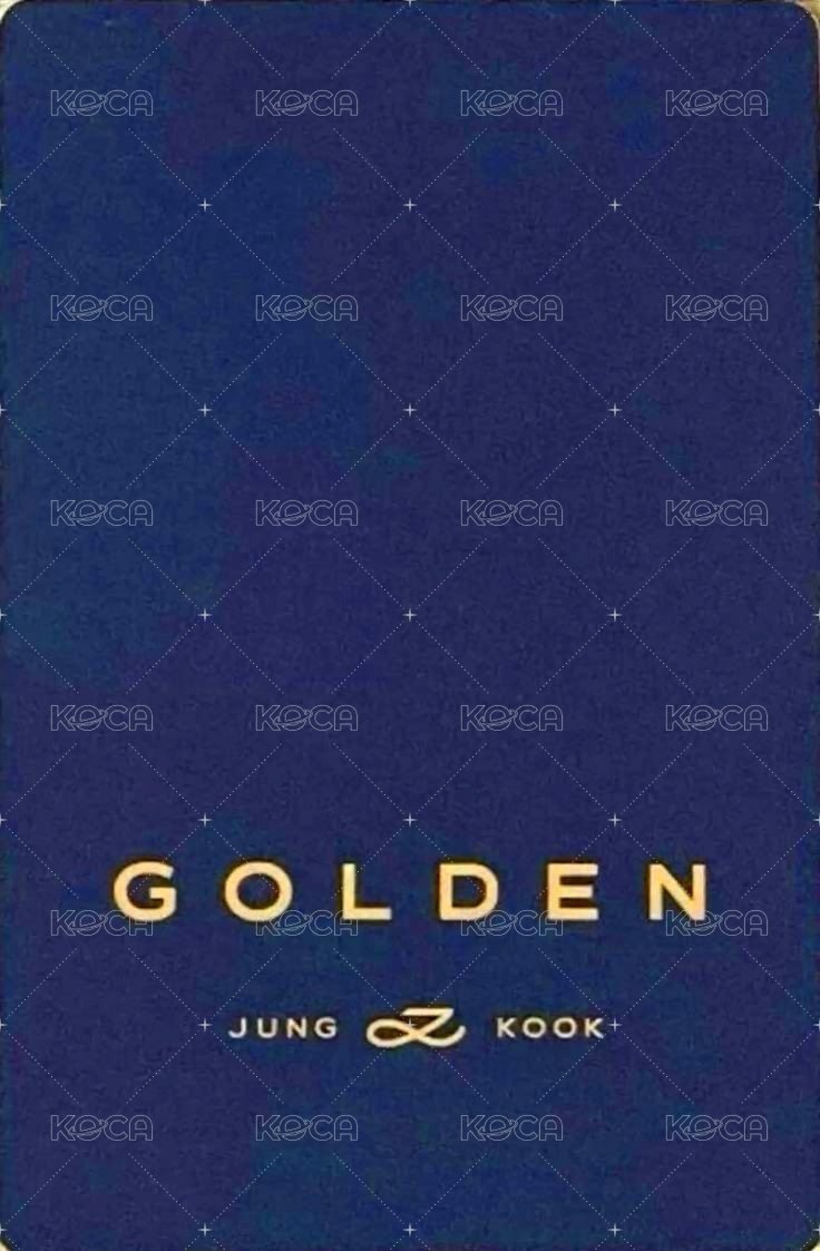GOLDEN 專輯卡  背面