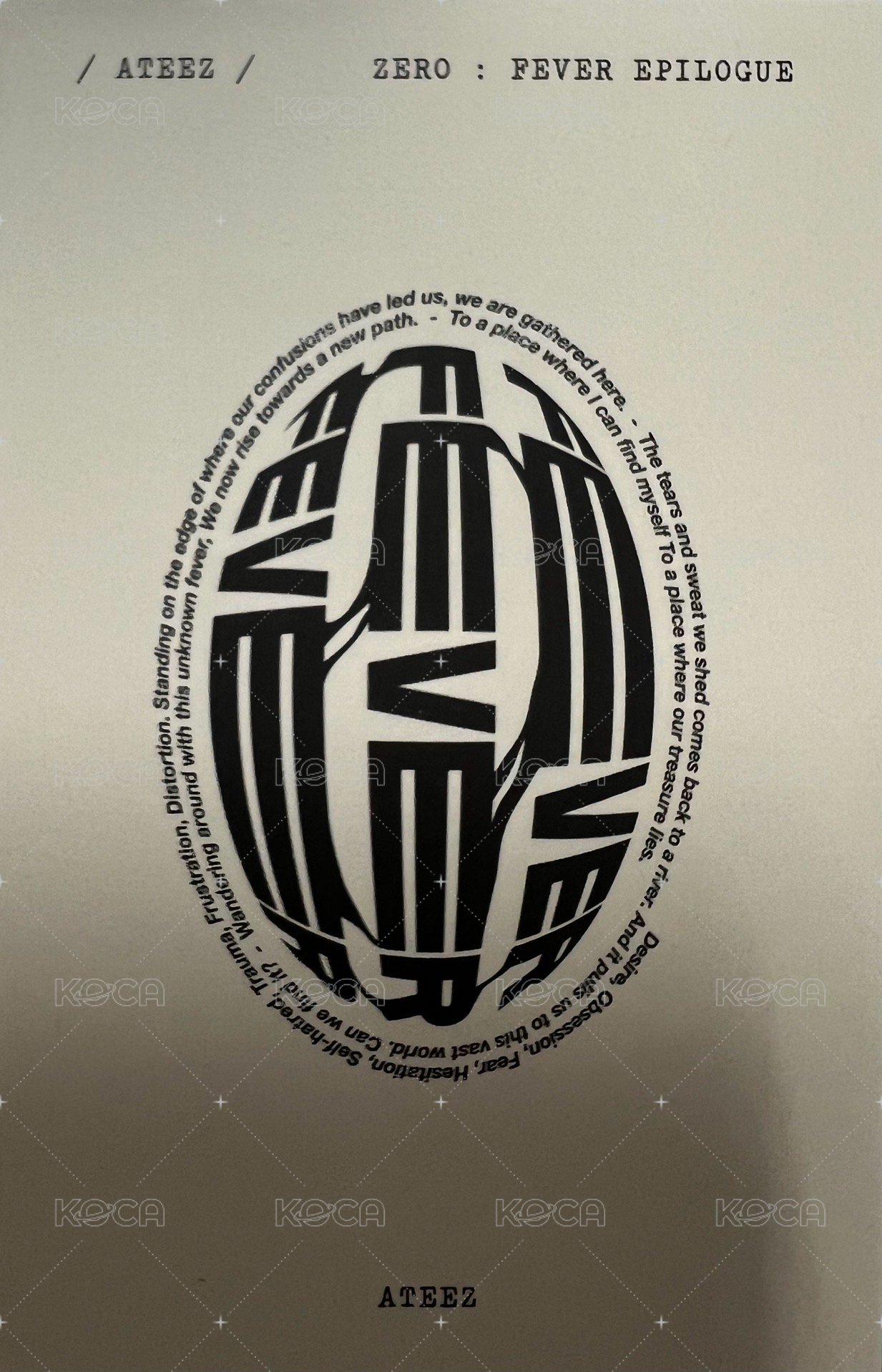 FEVER再版專 專輯卡 團卡 背面