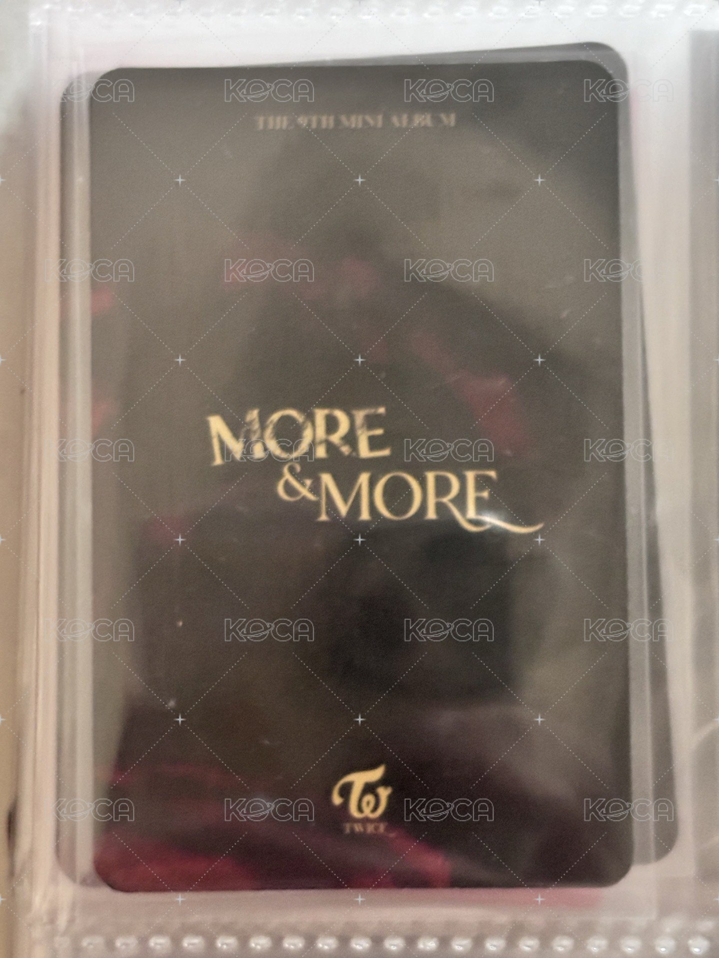 MORE & MORE 專輯卡  背面