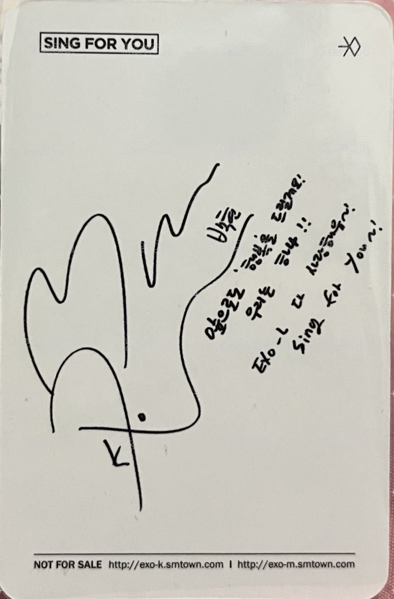 SING FOR YOU 專輯卡  背面