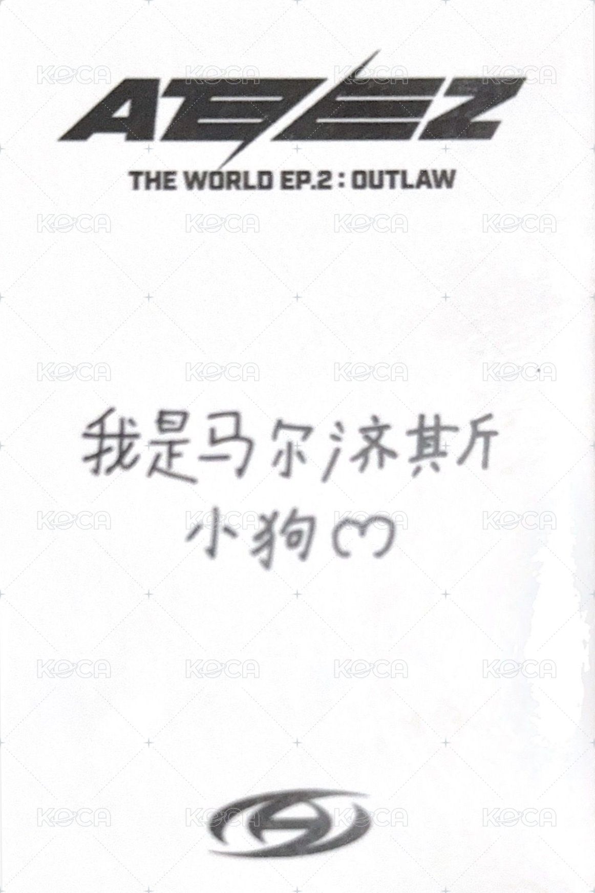 OUTLAW yzy 特典卡  背面