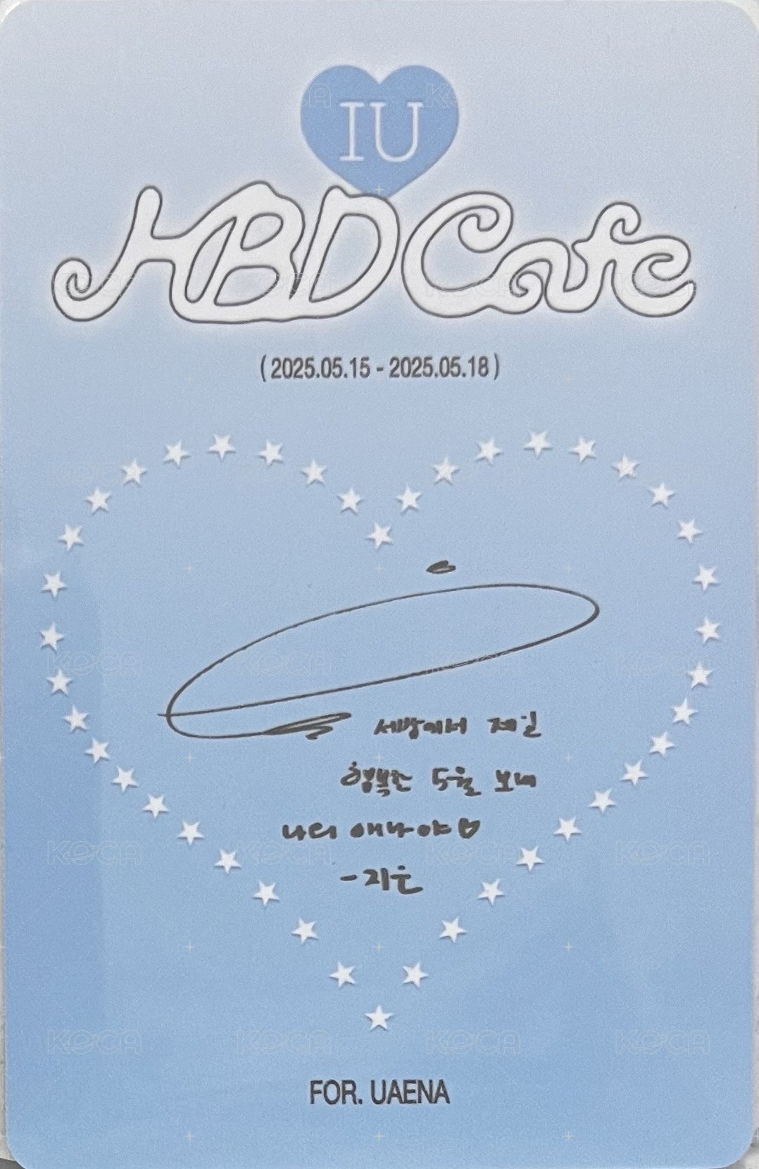 生寫真 2025 生日卡 背面