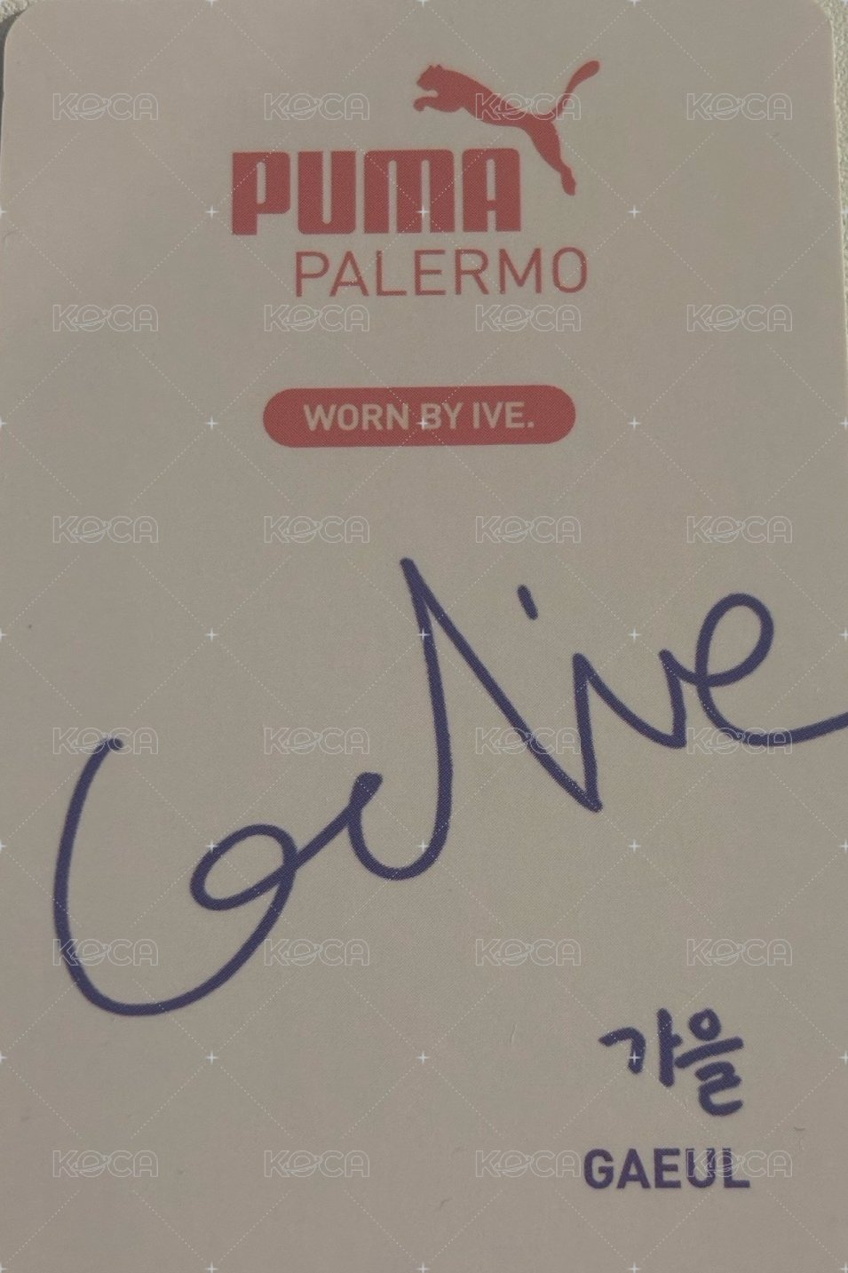 PUMA 代言卡 3.0 背面